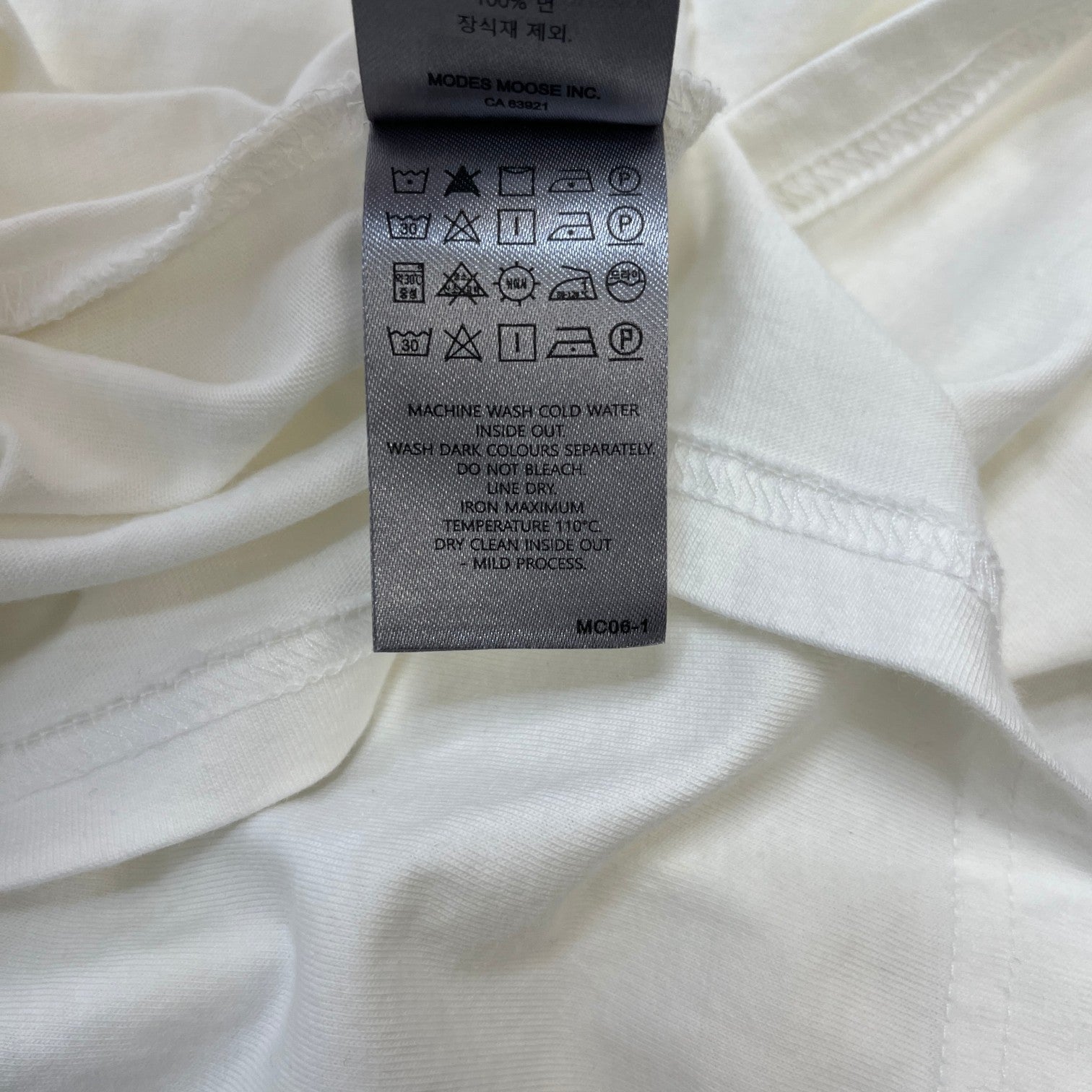 Men's Spray Painted Logo T-Shirt White Size L