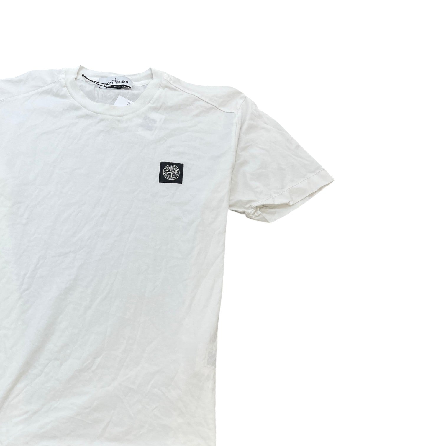 Men's Compass Logo Patch T-Shirt White Size M