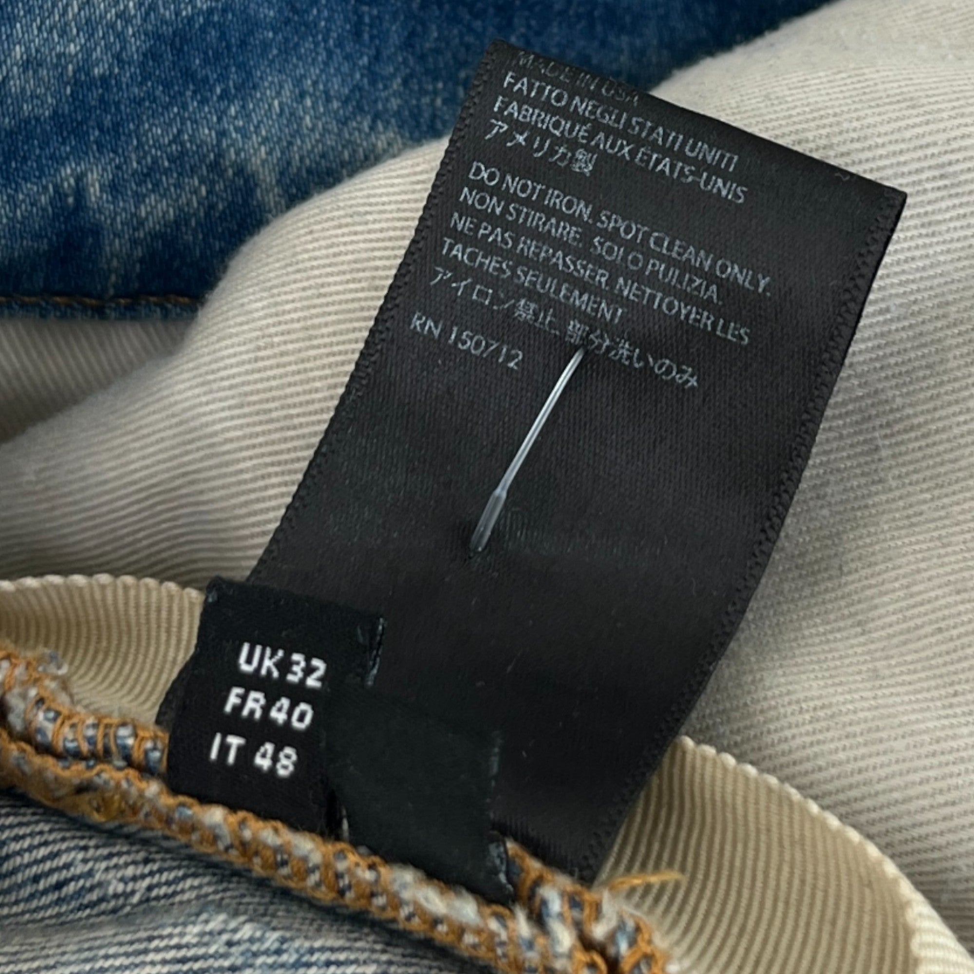 Men's Mx1 Panelled Distressed Jeans Blue Size Waist 32"