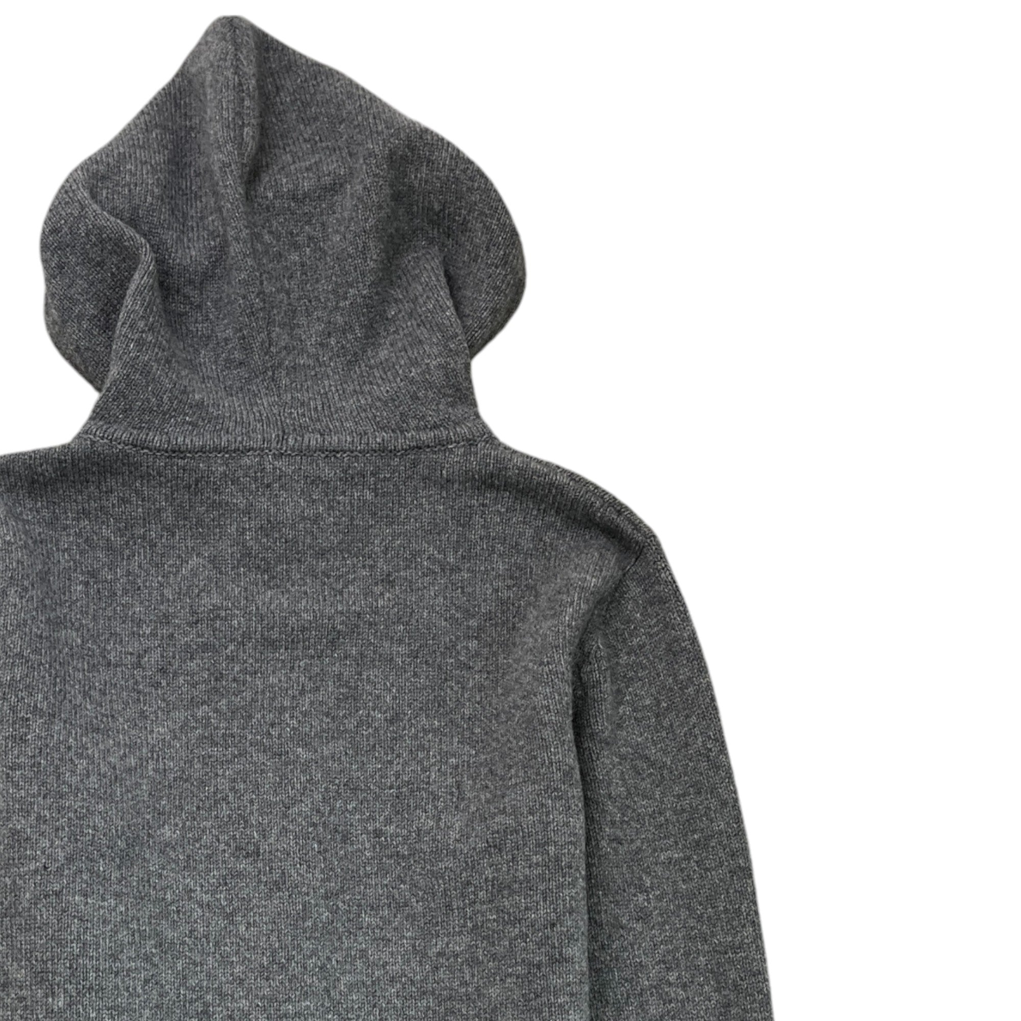 Men's Embroidered Logo Hoodie Grey Size M