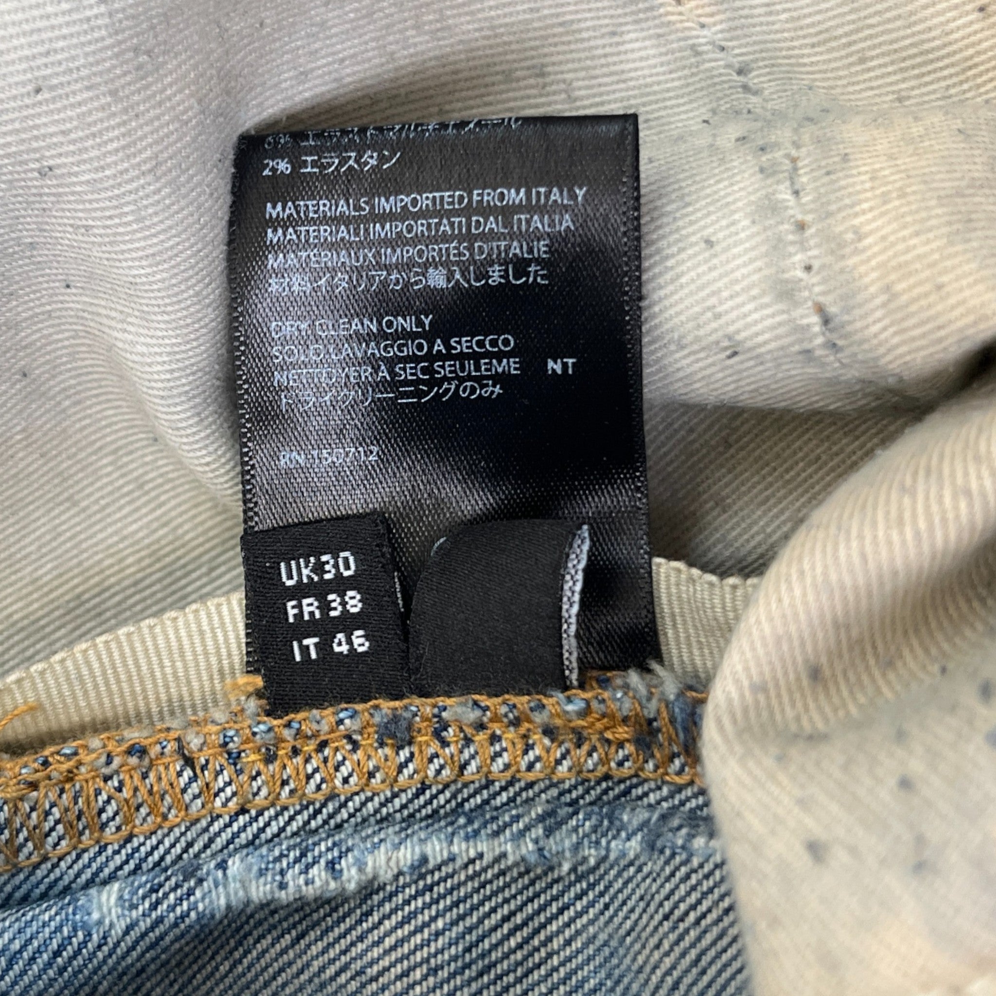 Men's Mx1 Distressed Jeans Blue Size Waist 30"