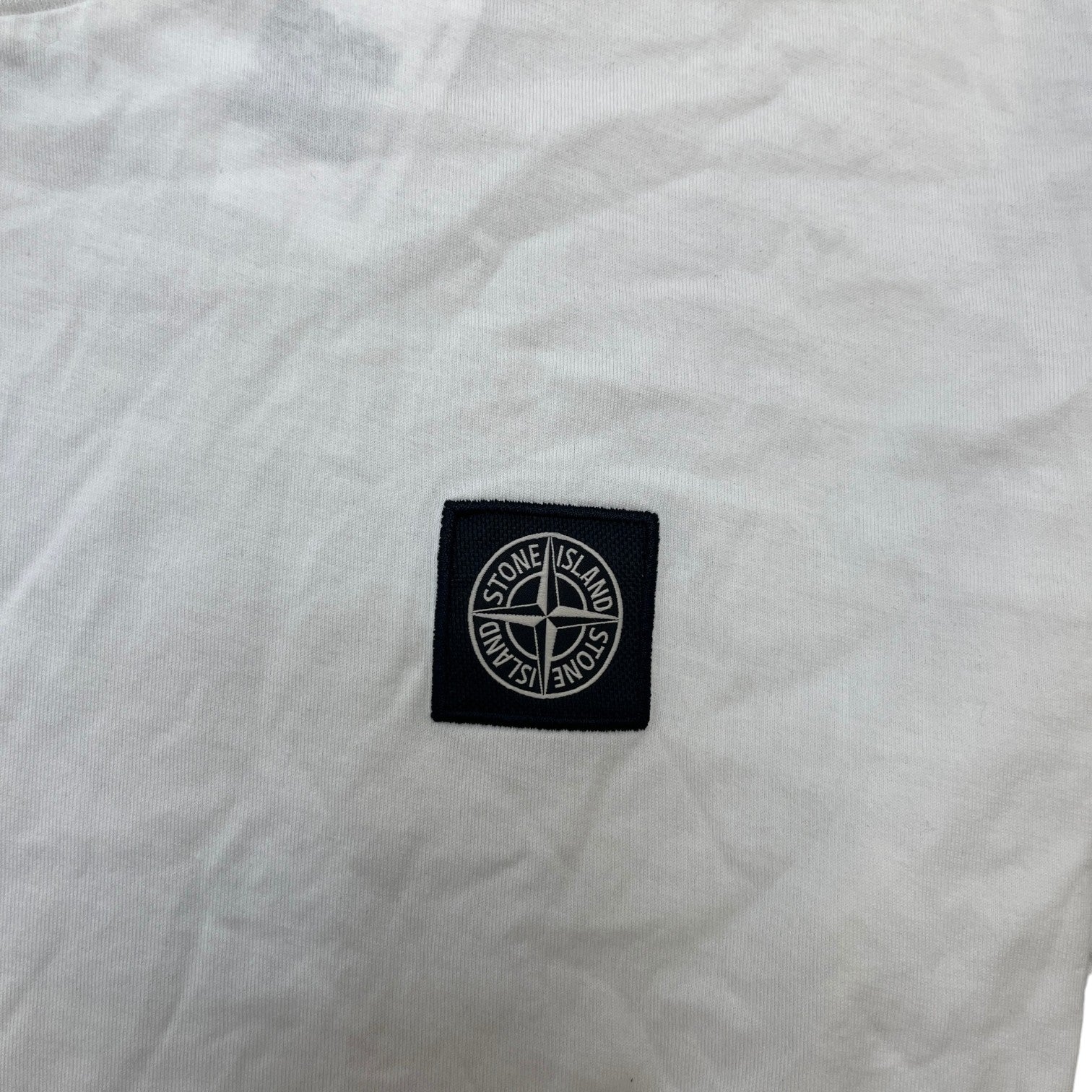 Men's Compass Logo Patch T-Shirt White Size M