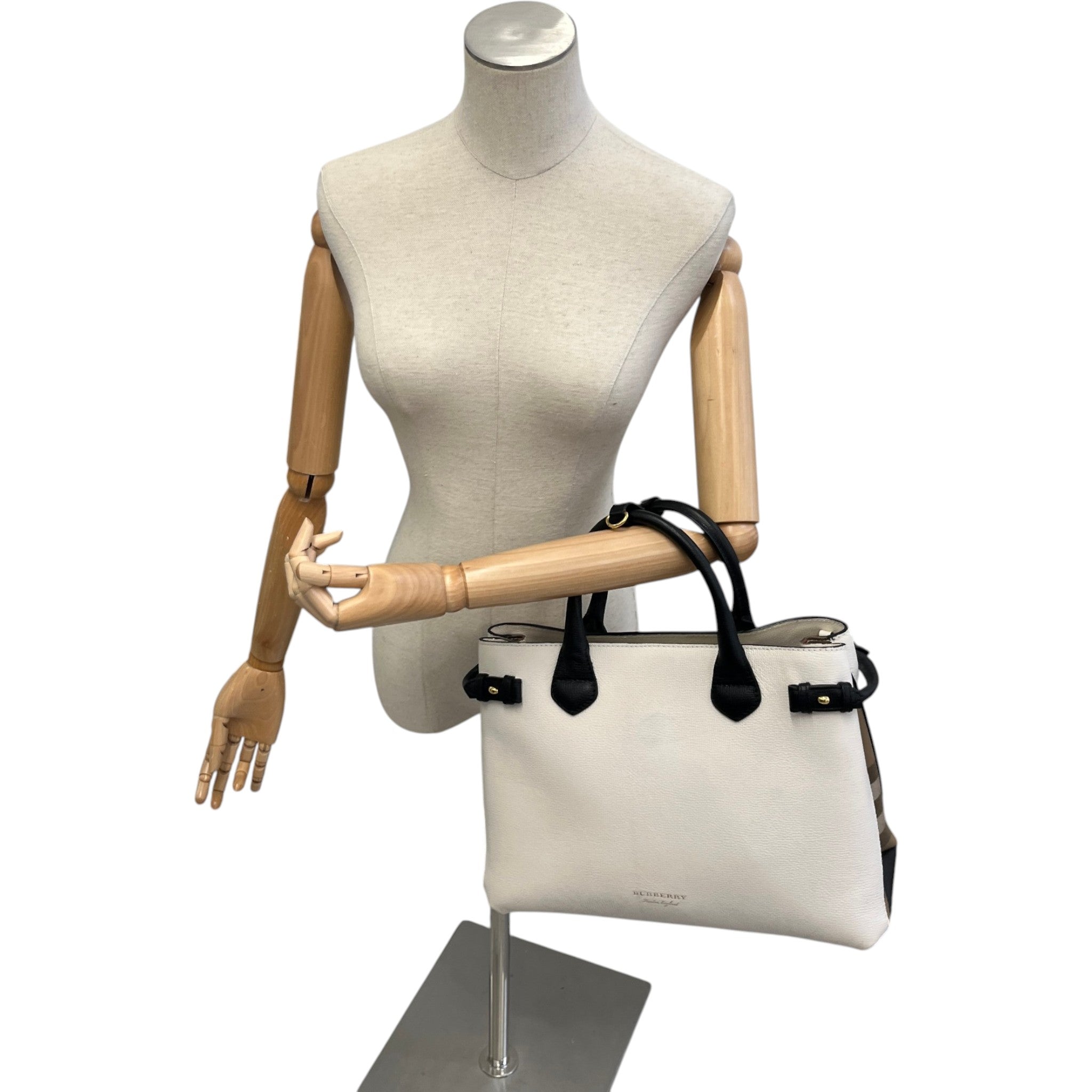 Women's Medium The Banner Tote Bag White