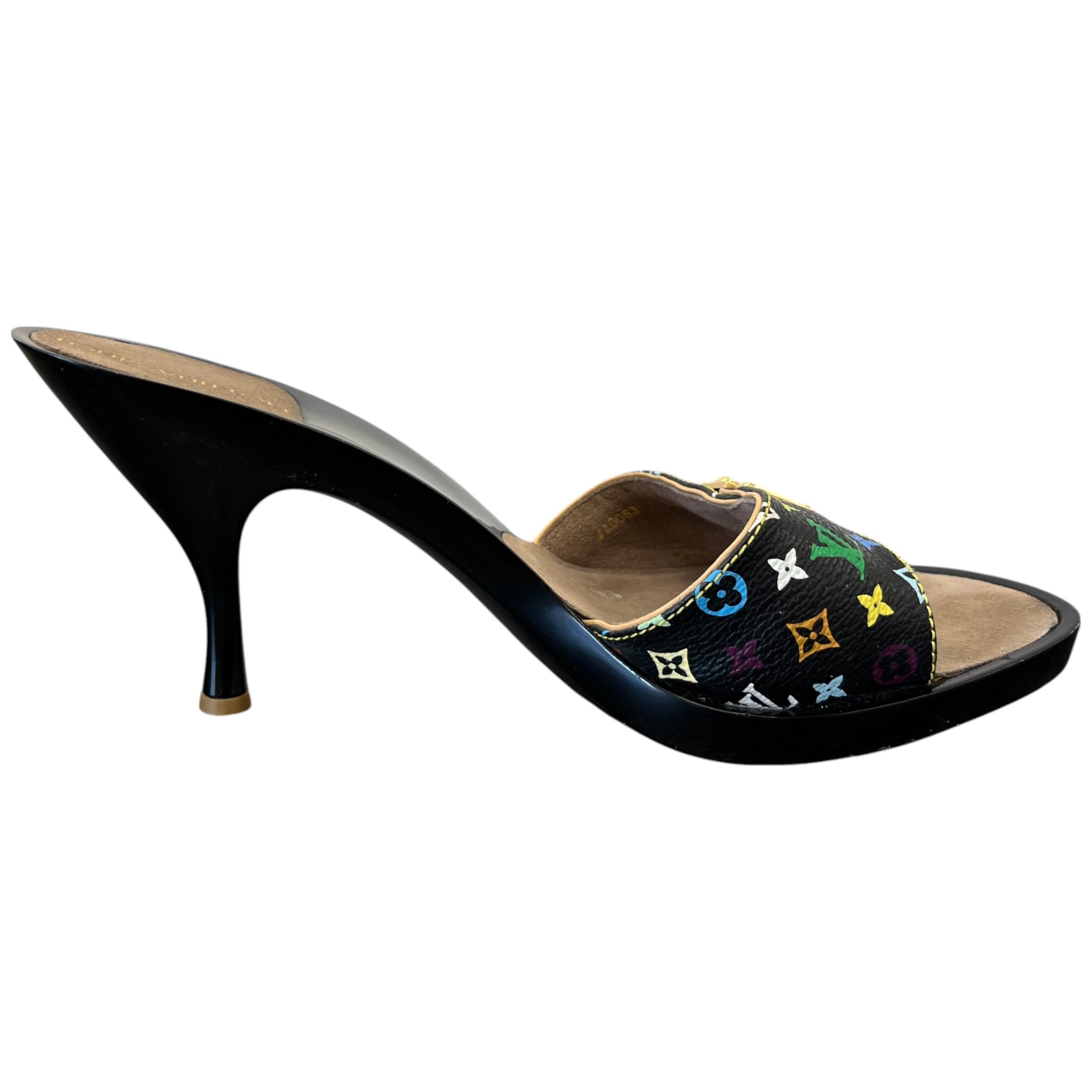 Women's Multicolor Monogram Murakami Heels Black Size EU 38 / UK 5