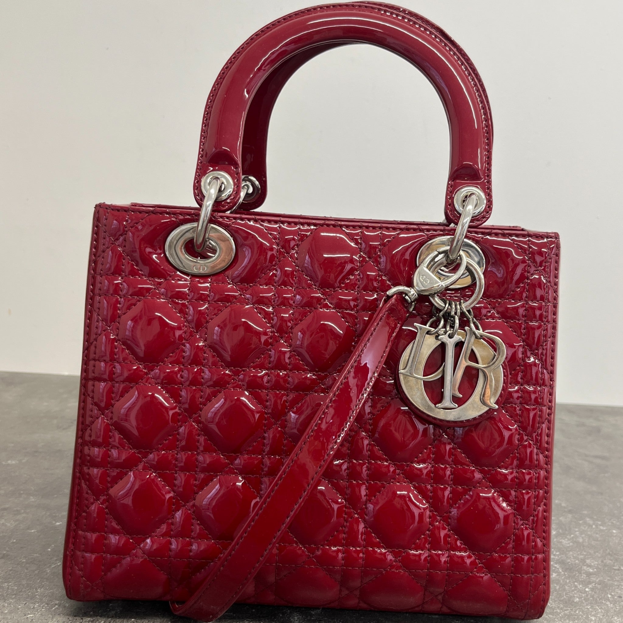Women's Lady Dior Medium Bag Red