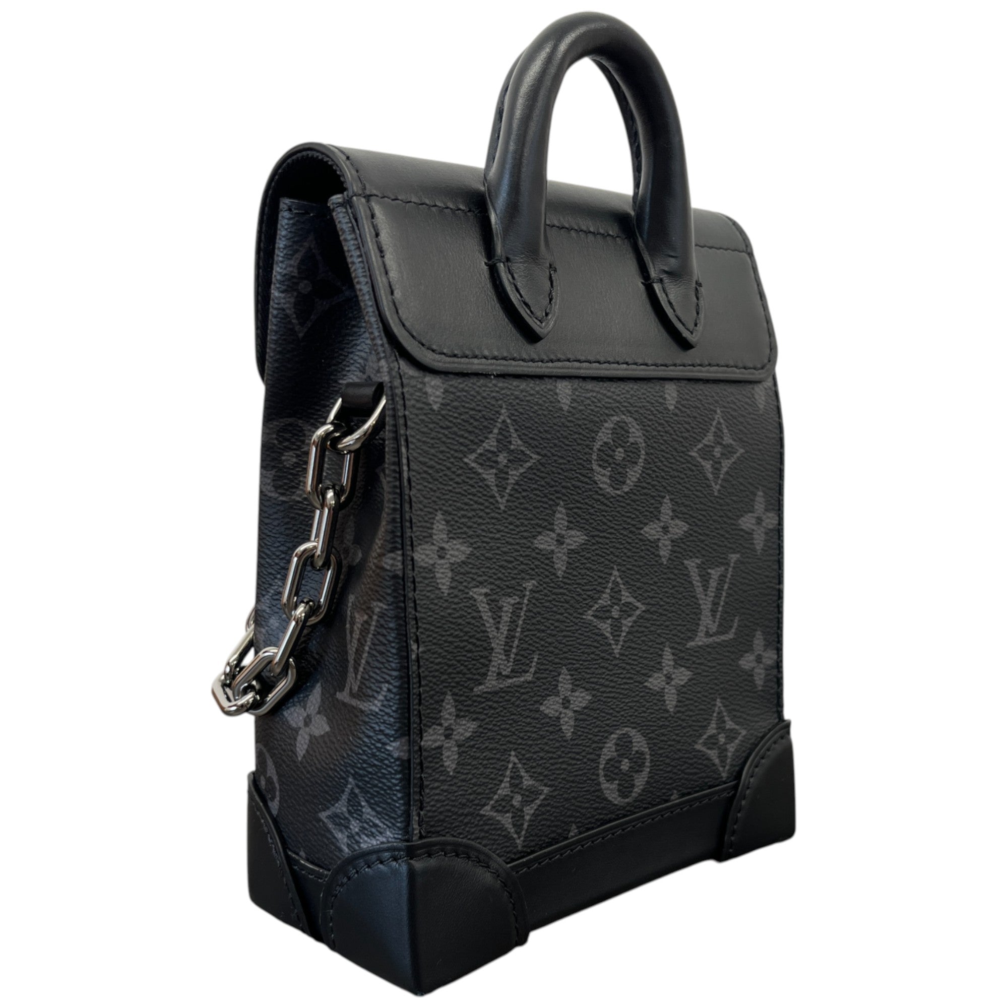 Men's Nano Steamer Monogram Eclipse Bag Black