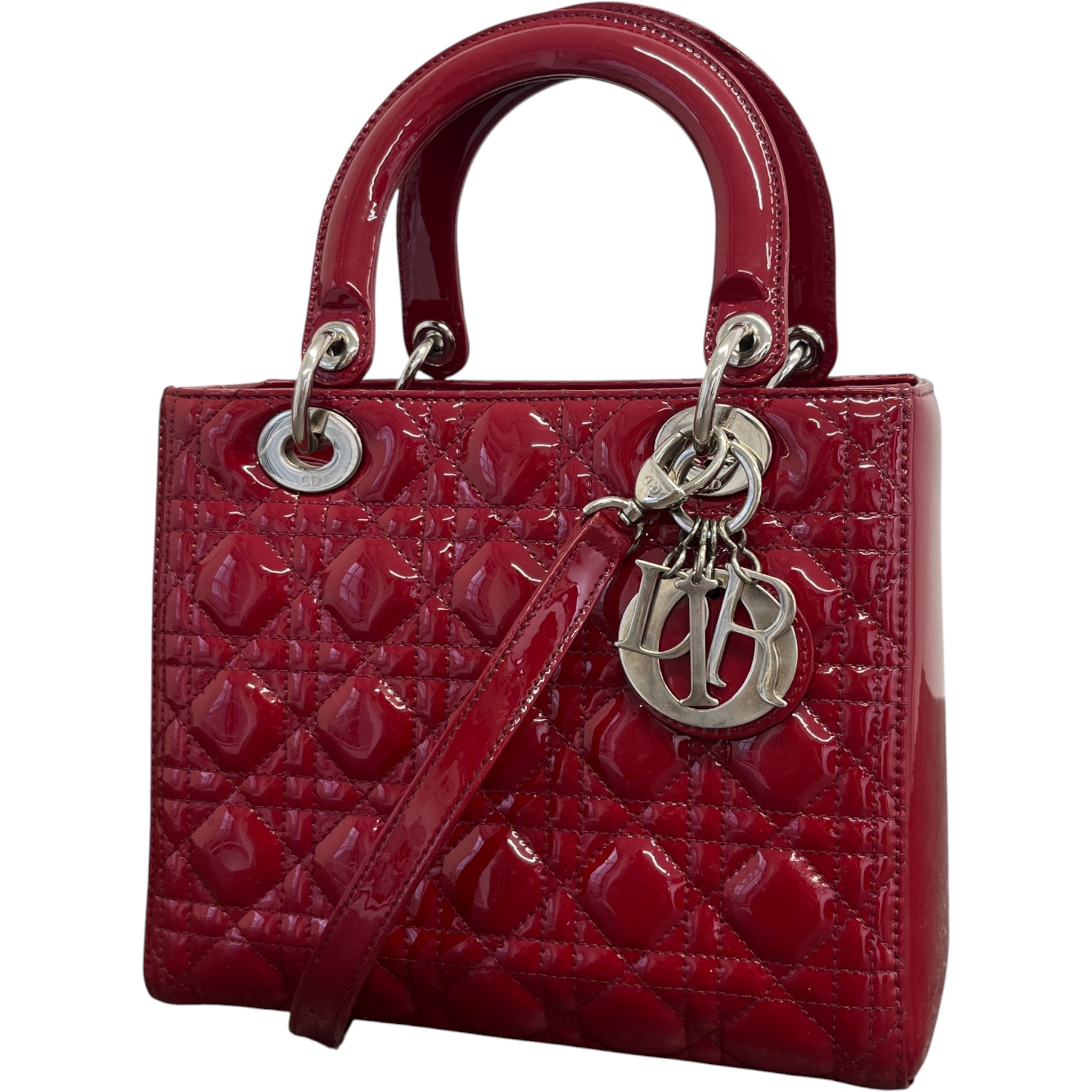 Women's Lady Dior Medium Bag Red