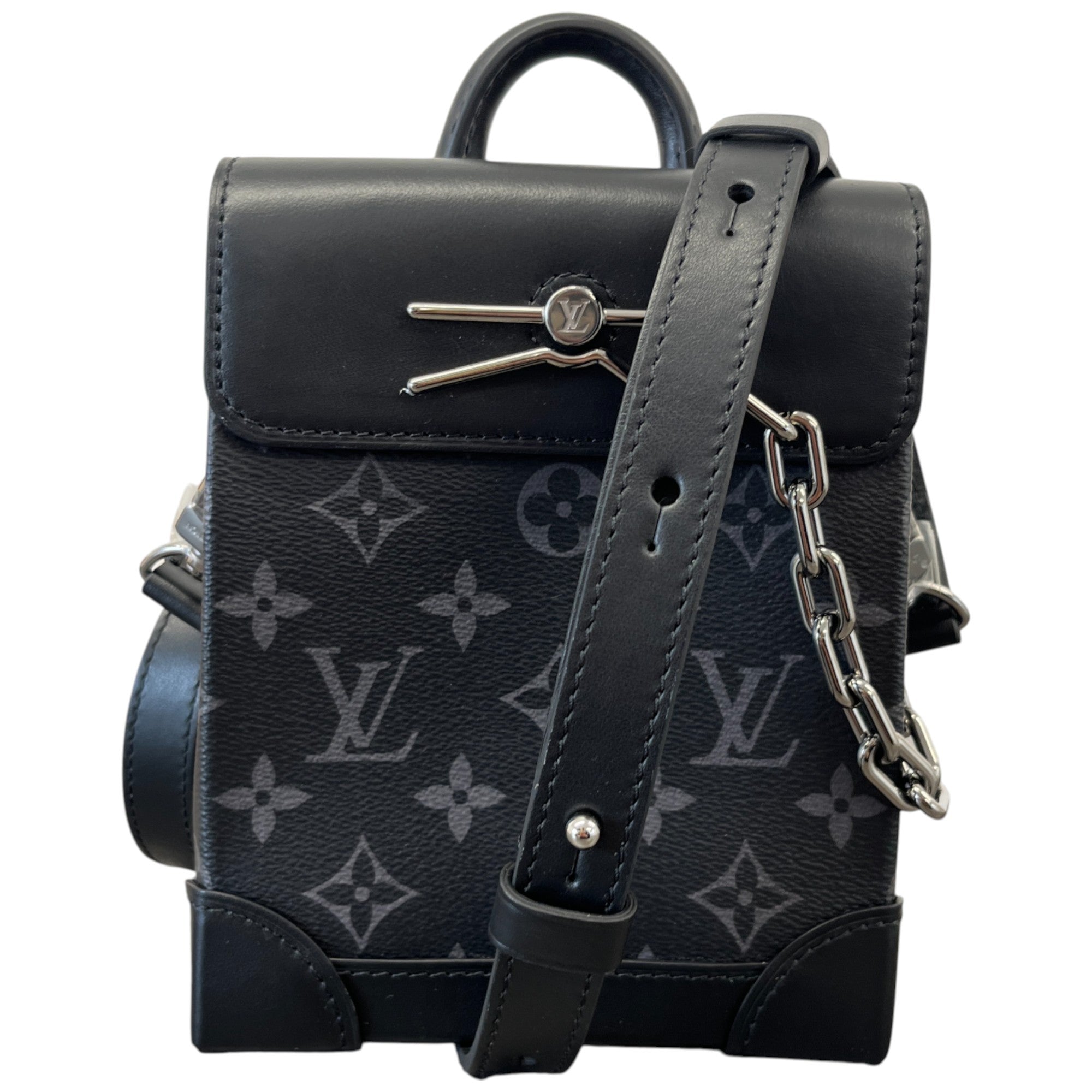 Men's Nano Steamer Monogram Eclipse Bag Black