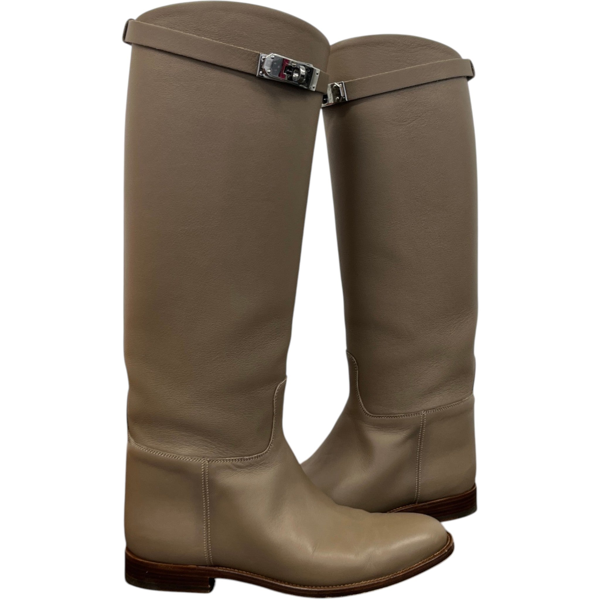 Women's Jumping High Boots Beige Size EU 38 / UK 5
