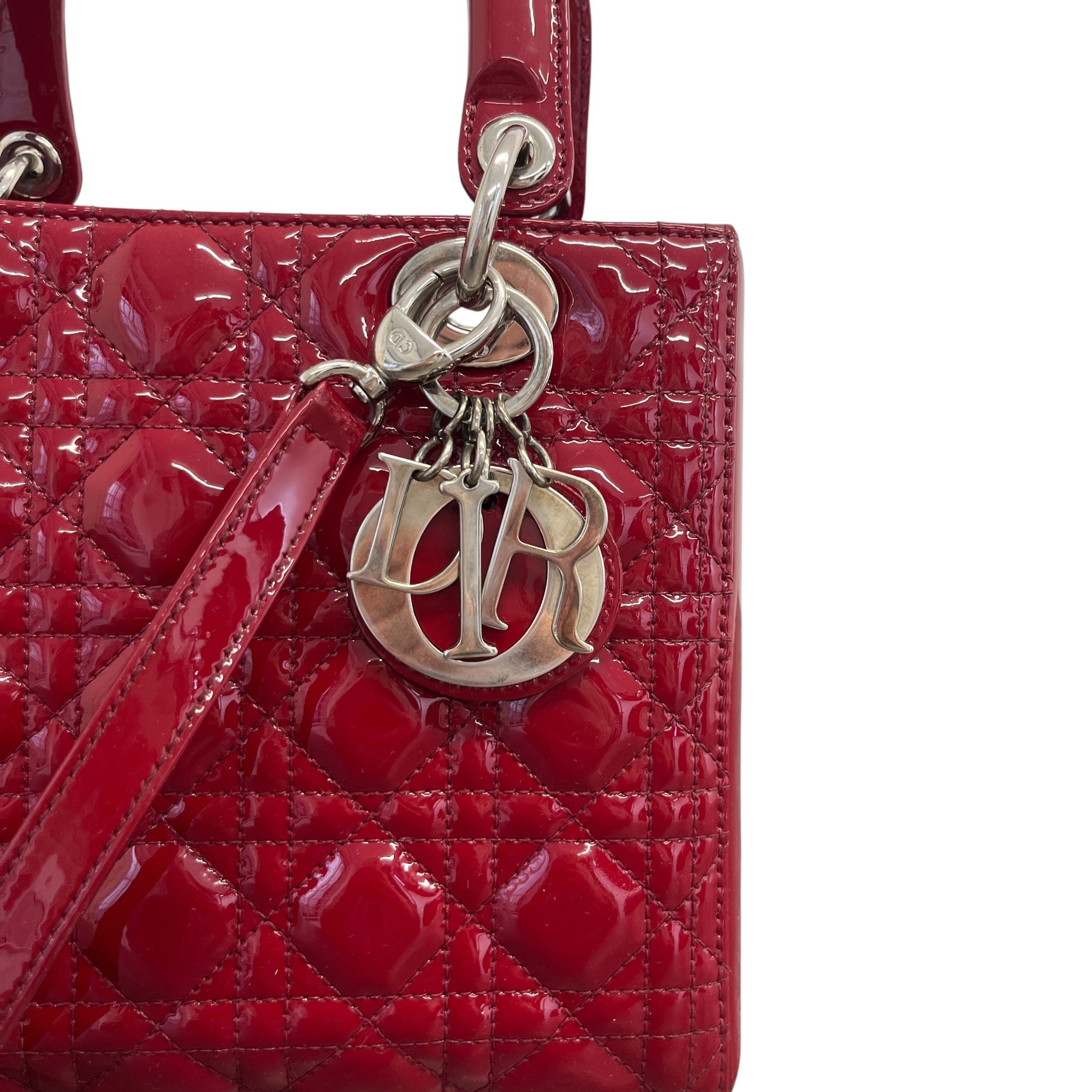 Women's Lady Dior Medium Bag Red
