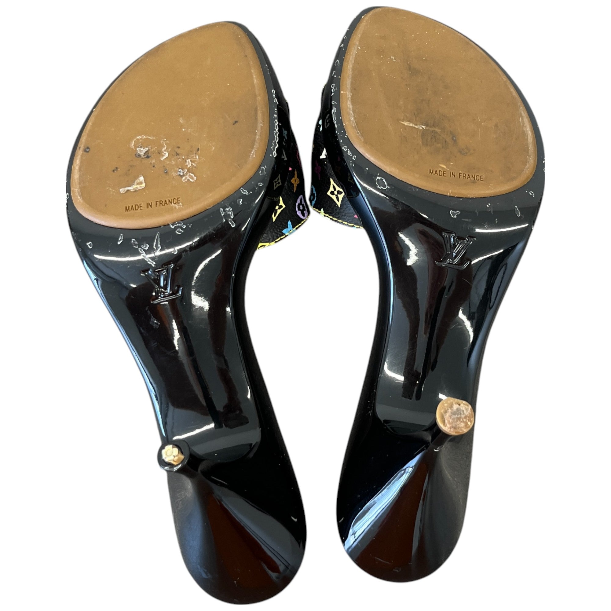 Women's Multicolor Monogram Murakami Heels Black Size EU 38 / UK 5