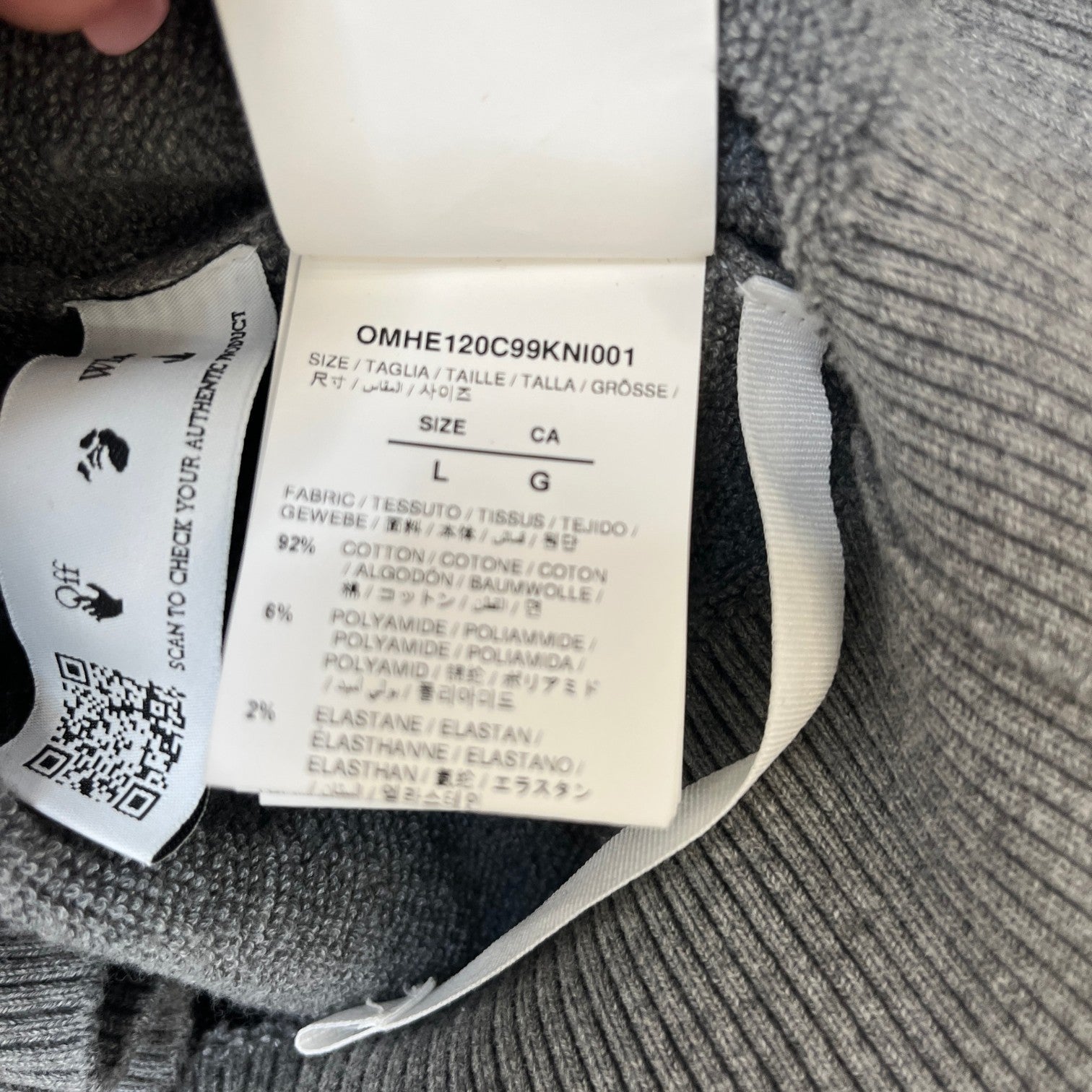 Men's Arrow Logo Jumper Grey Size L