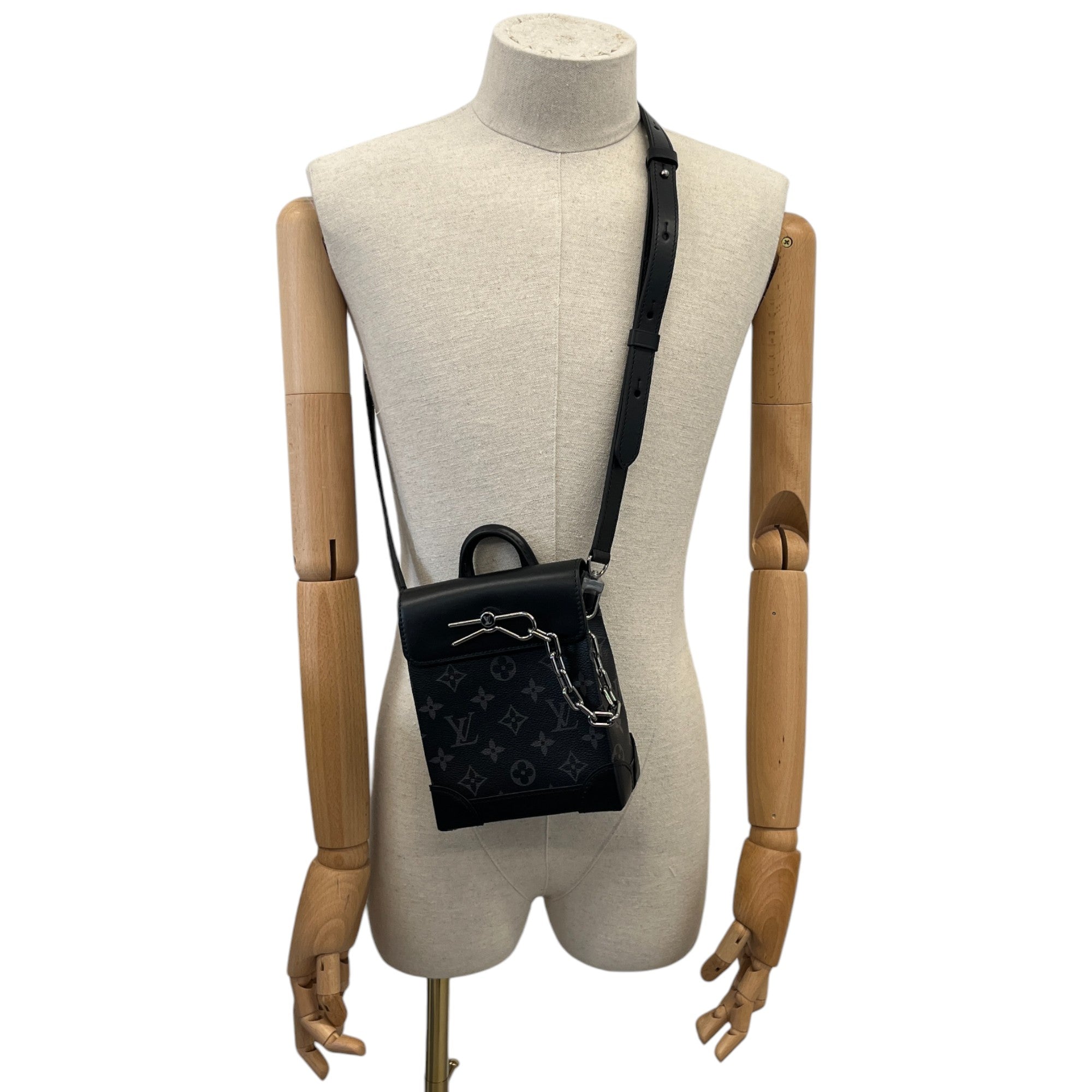 Men's Nano Steamer Monogram Eclipse Bag Black