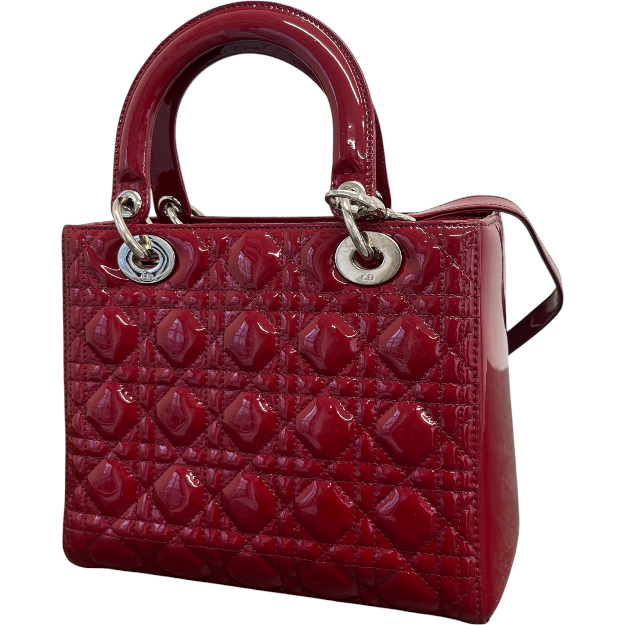 Women's Lady Dior Medium Bag Red