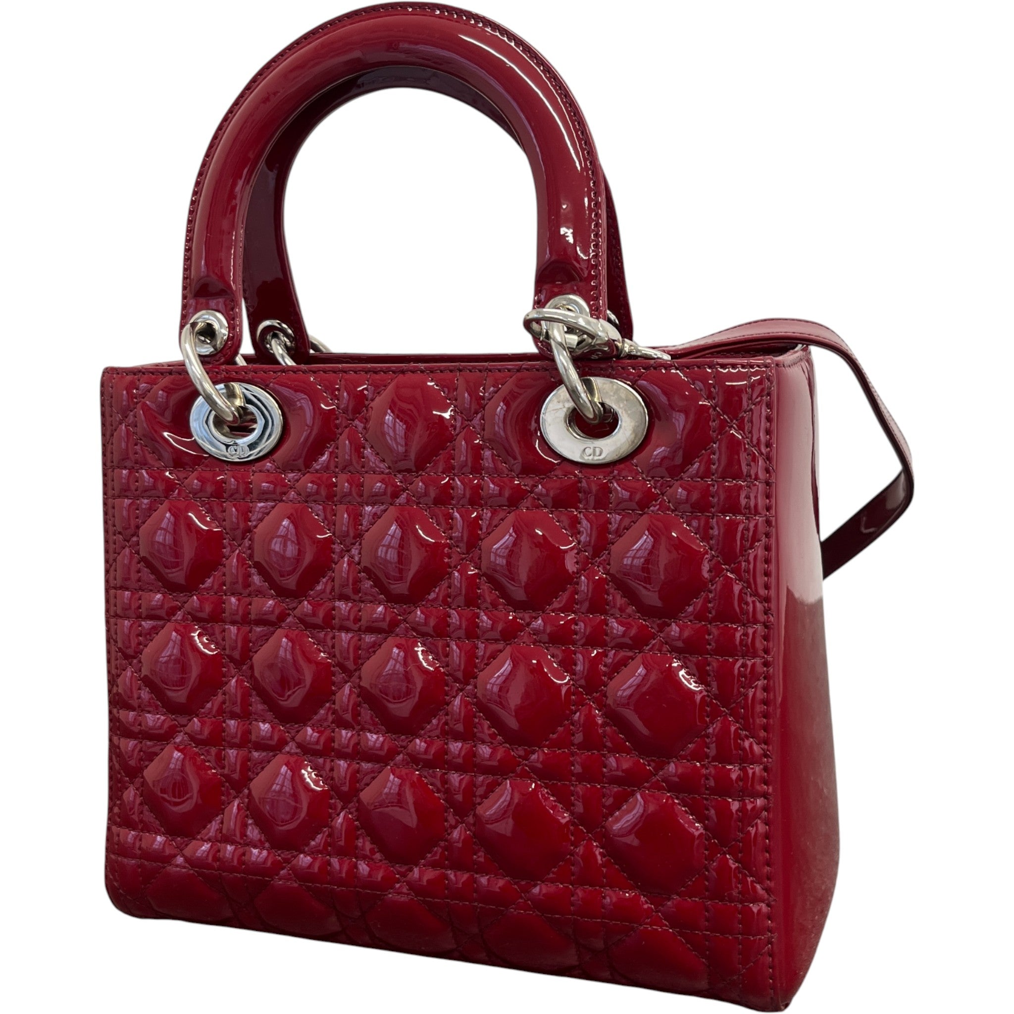 Women's Lady Dior Medium Bag Red
