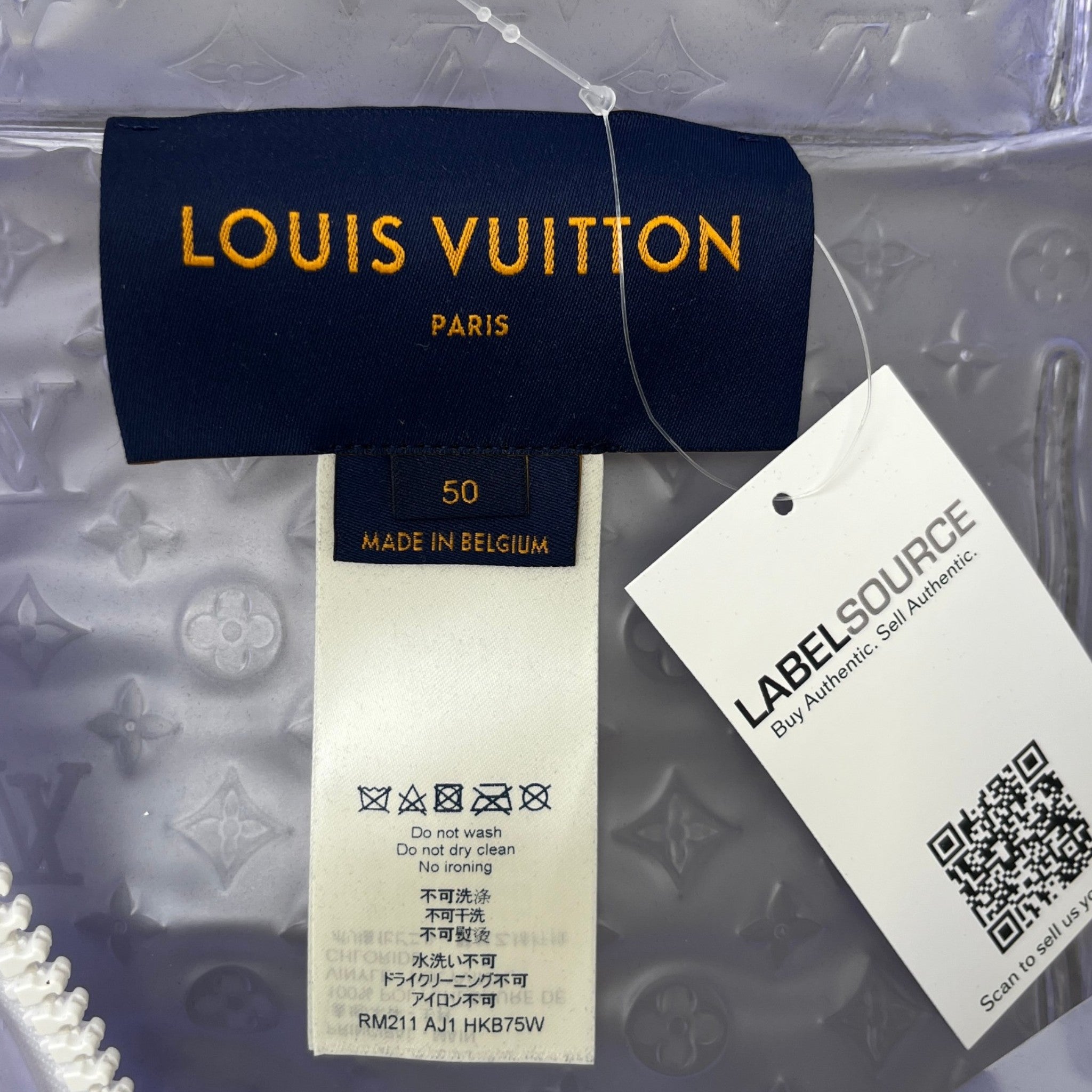 Men's Monogram Inflatable Blouson Down Jacket Blue Size IT 50 / L