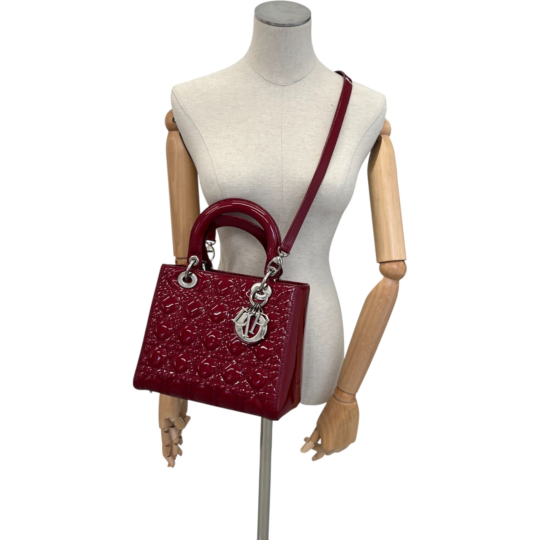 Women's Lady Dior Medium Bag Red