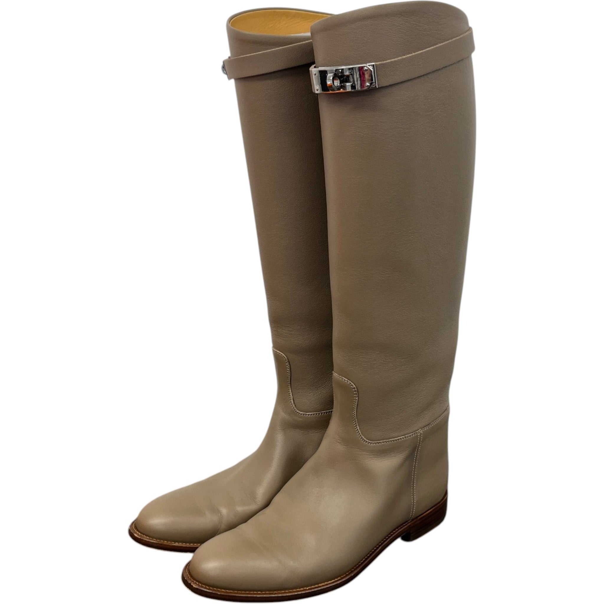 Women's Jumping High Boots Beige Size EU 38 / UK 5