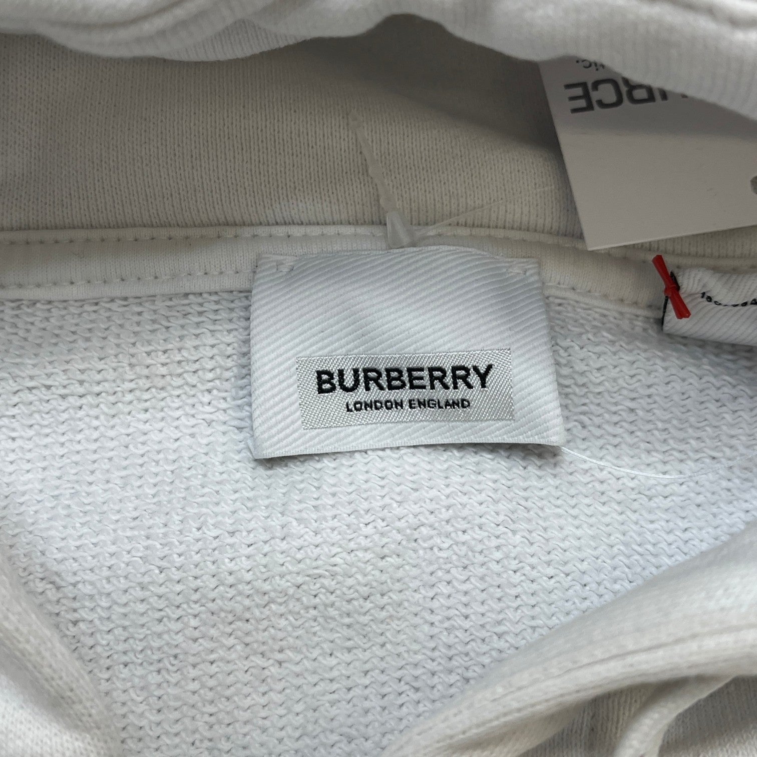Men's Embroidered Logo Hoodie White Size M