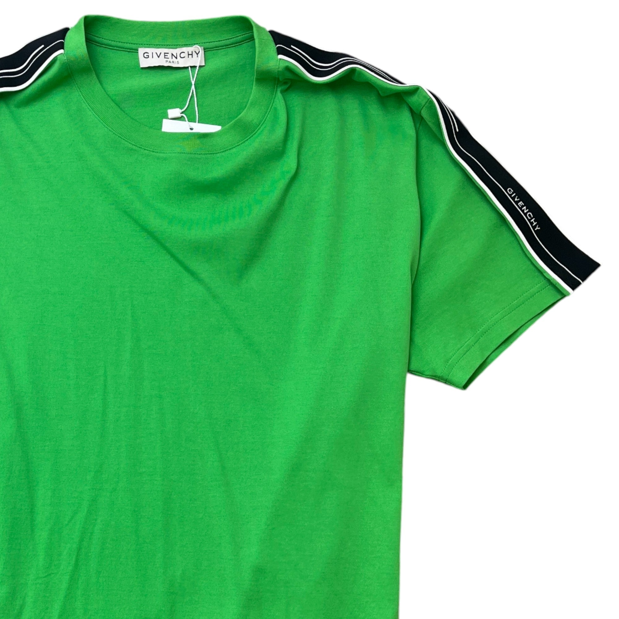 Men's Tape Logo T-Shirt Green Size S