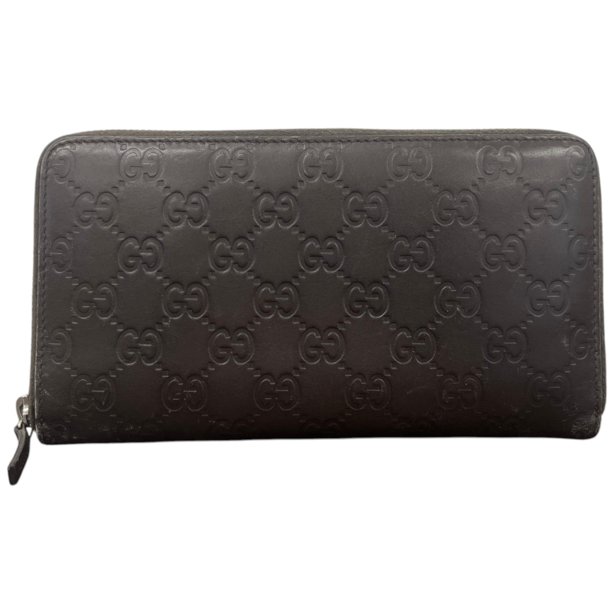 Women's Gg Emblem Zip Around Wallet Brown