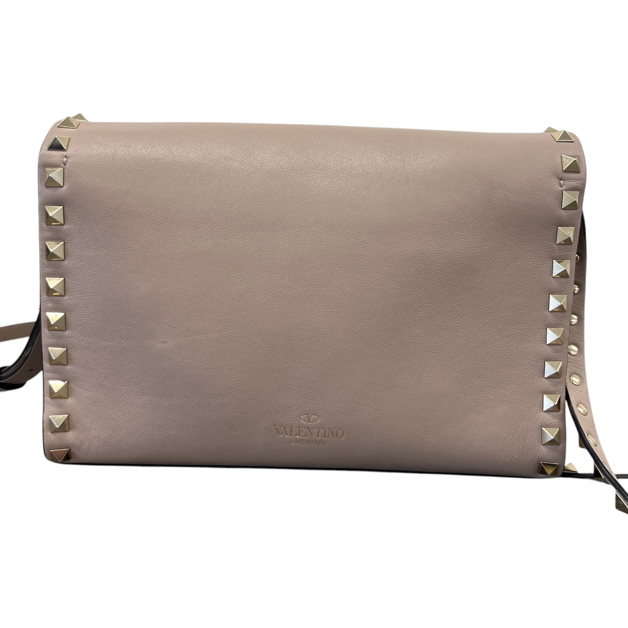 Women's Small Rockstud Crossbody Bag Nude