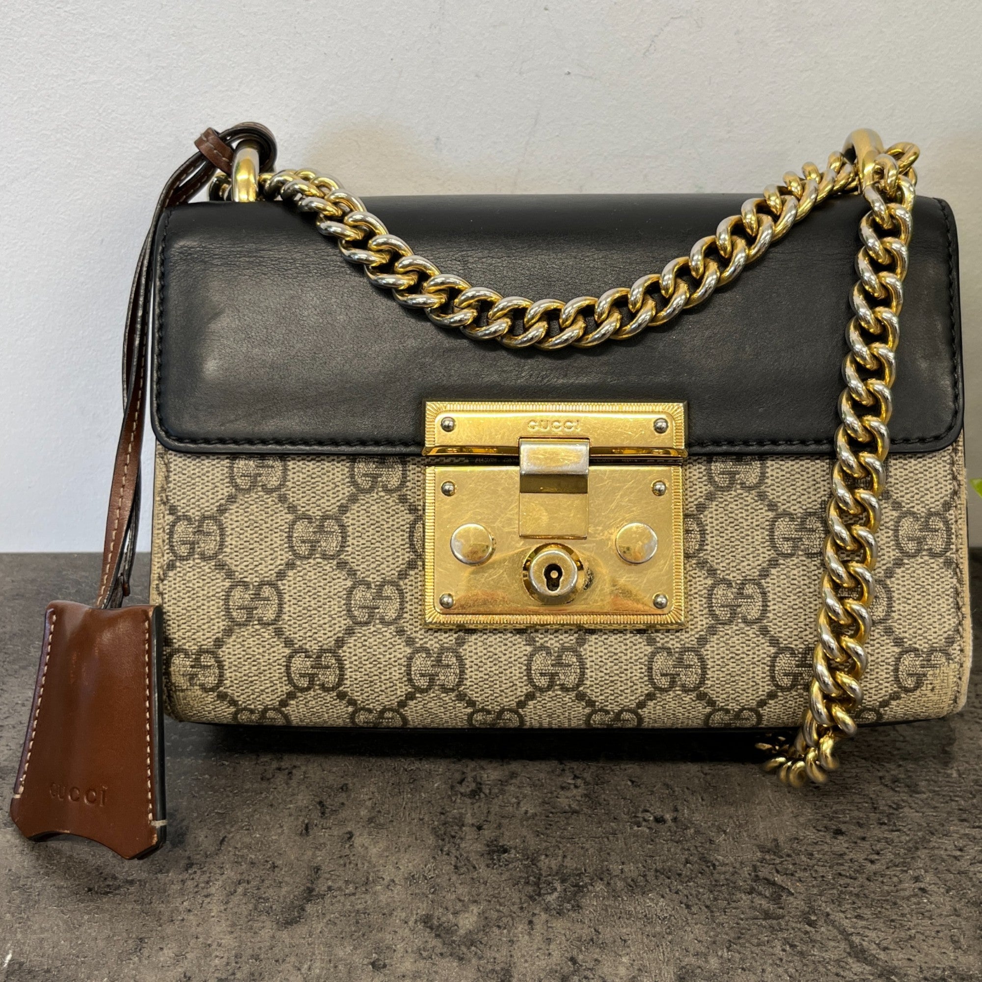 Women's Small Padlock Bag Beige