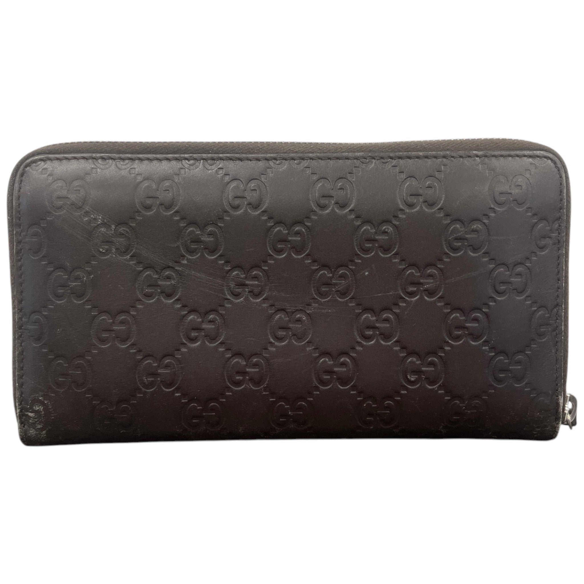 Women's Gg Emblem Zip Around Wallet Brown