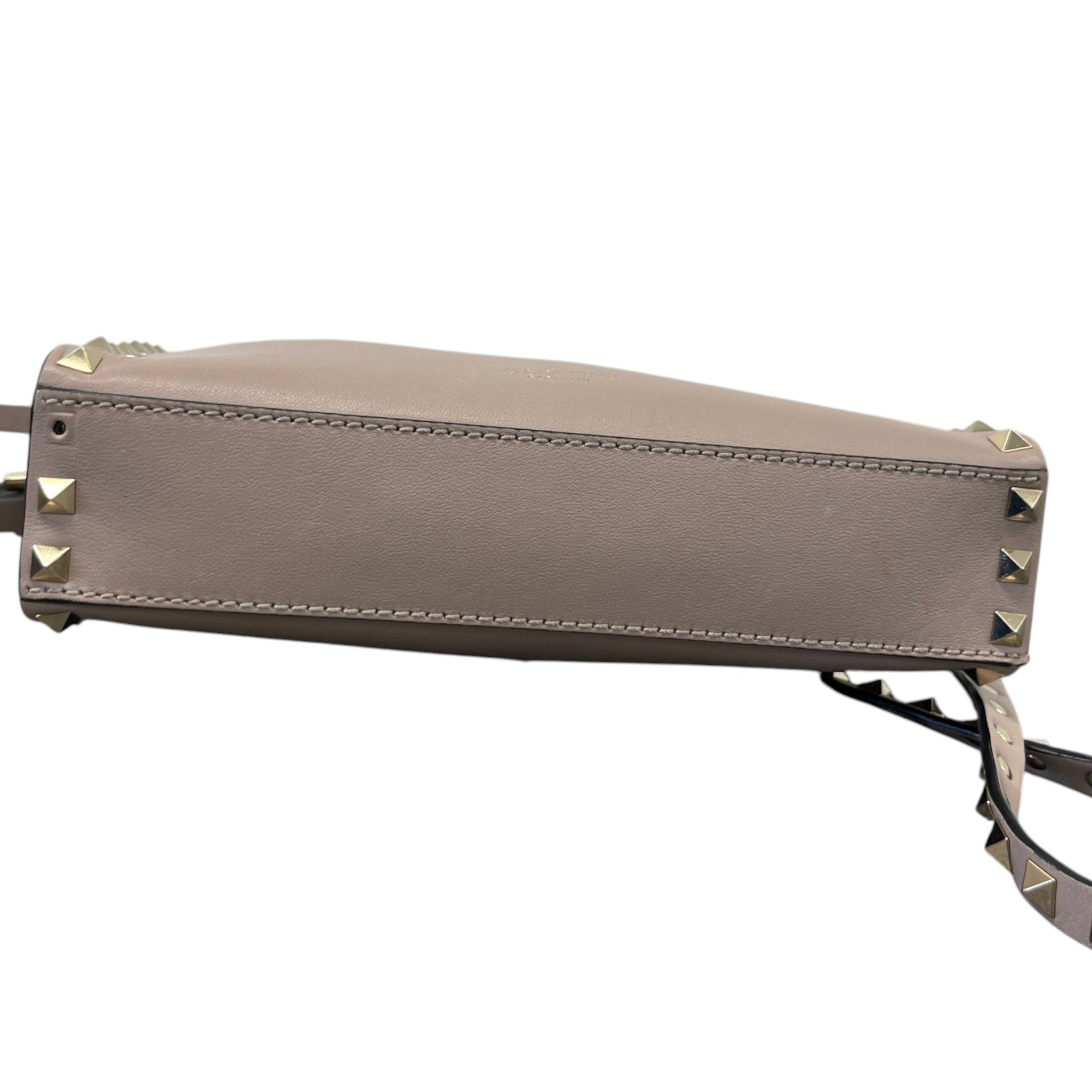 Women's Small Rockstud Crossbody Bag Nude