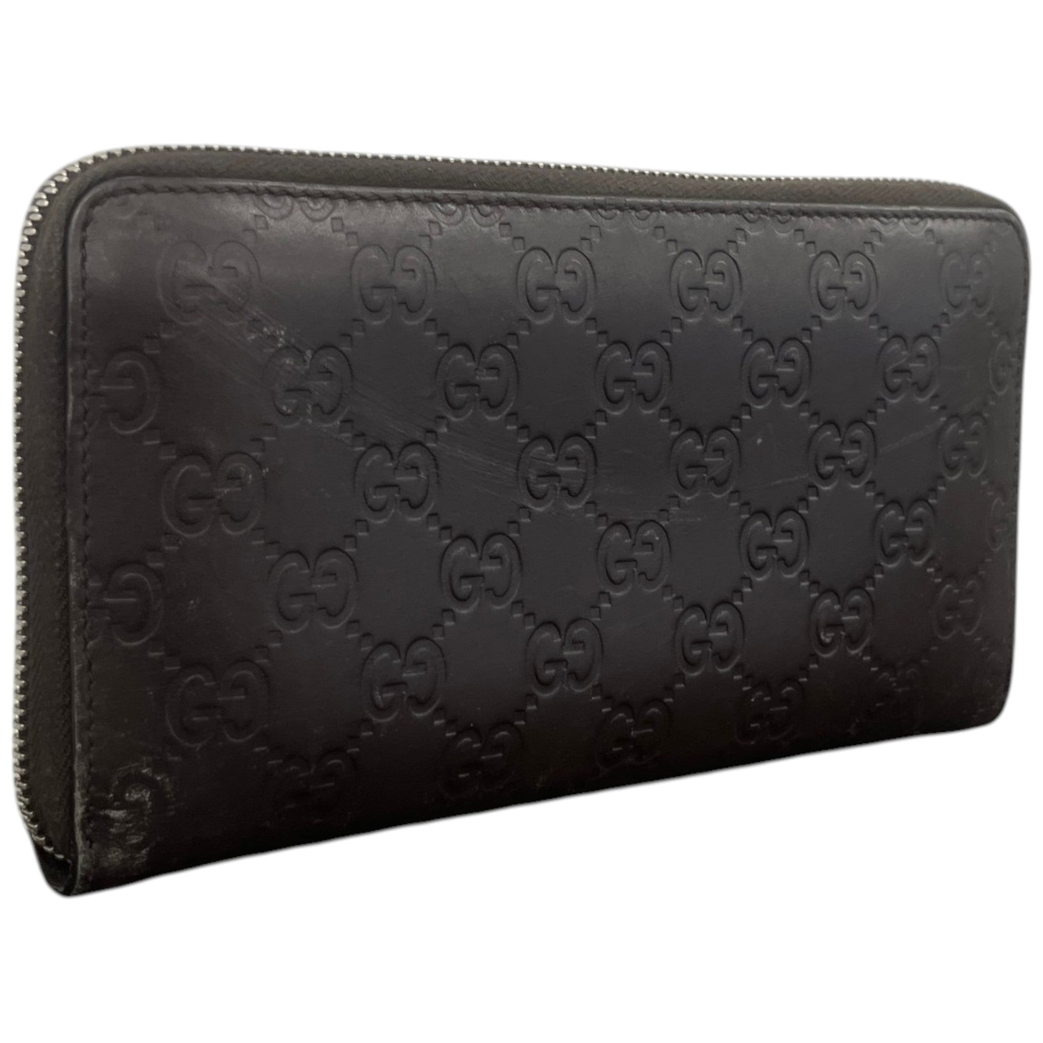 Women's Gg Emblem Zip Around Wallet Brown