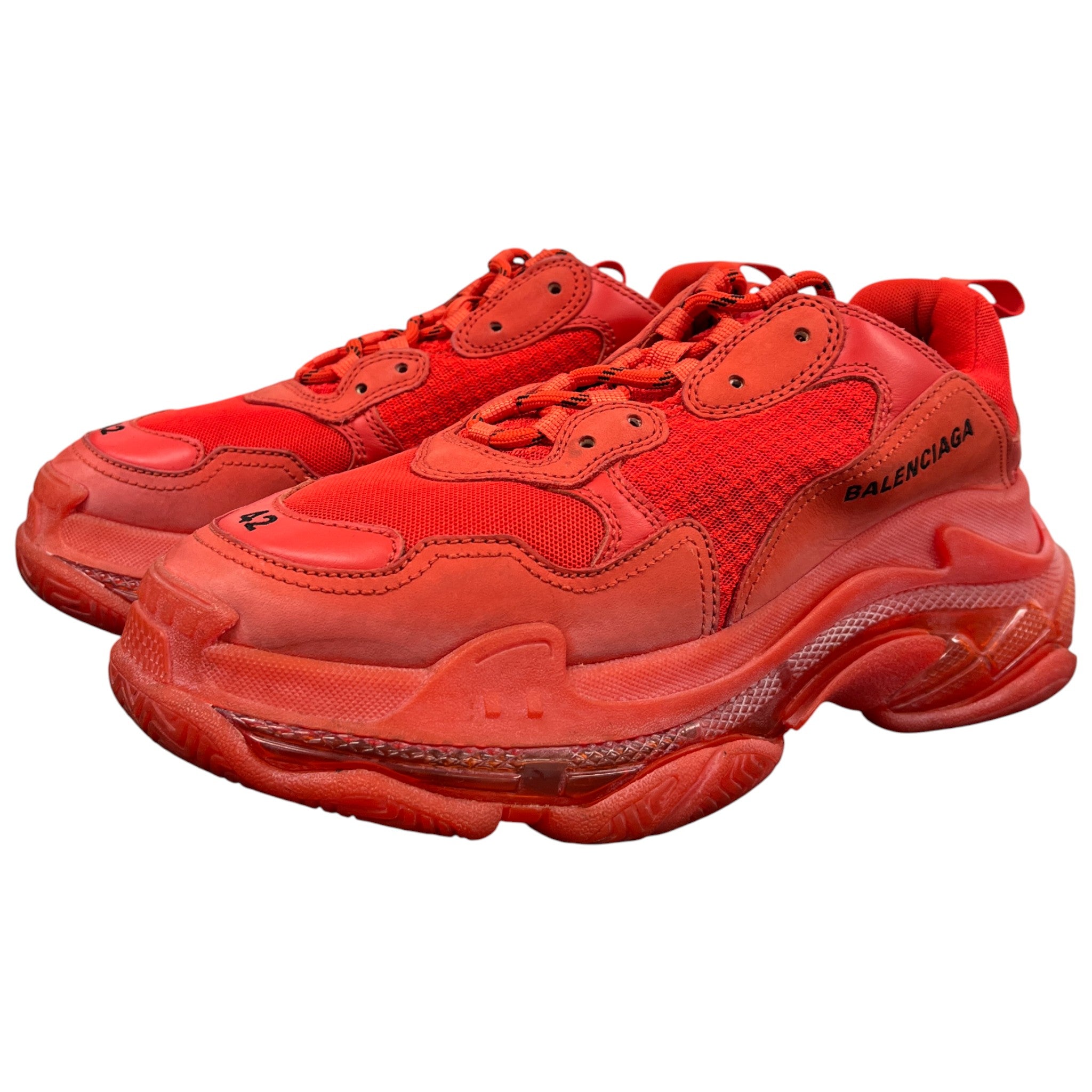 Men's Triple S Low Trainers Red Size EU 42 / UK 8