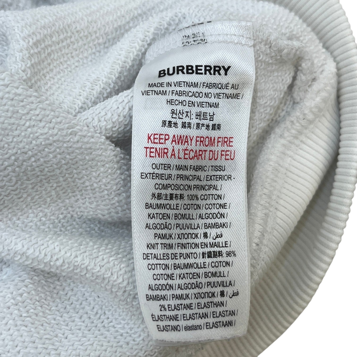 Men's Embroidered Logo Hoodie White Size M