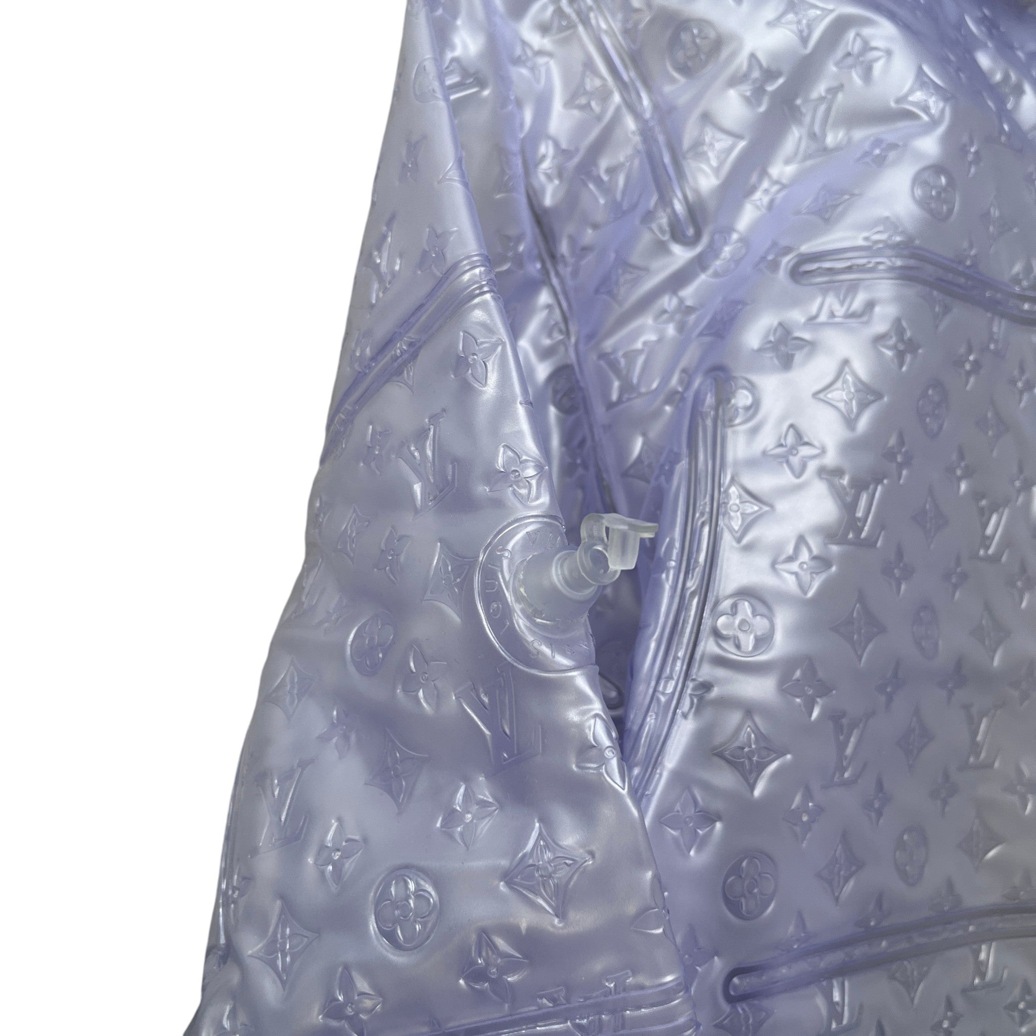 Men's Monogram Inflatable Blouson Down Jacket Blue Size IT 50 / L