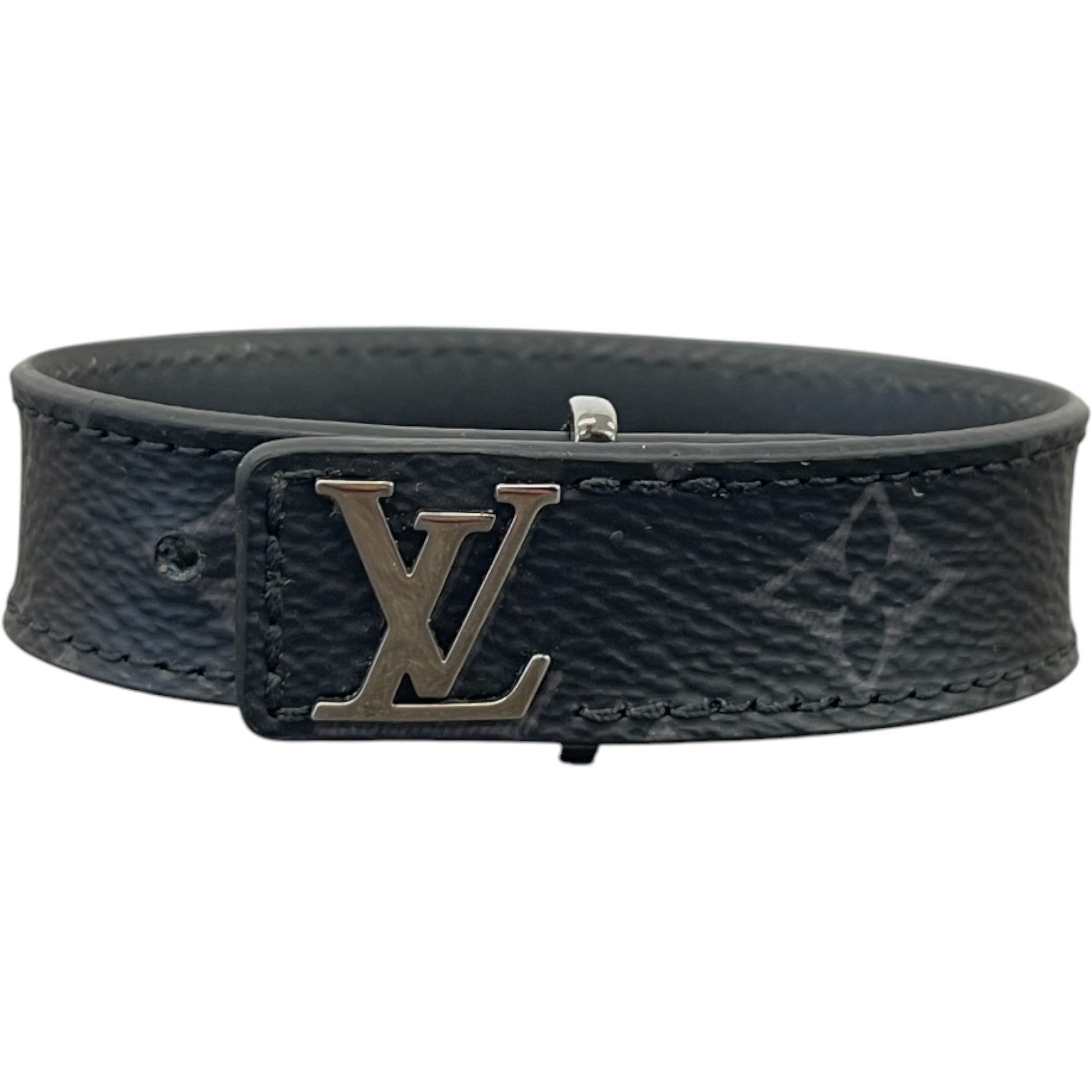 Men's Slim Monogram Eclipse Bracelet Black