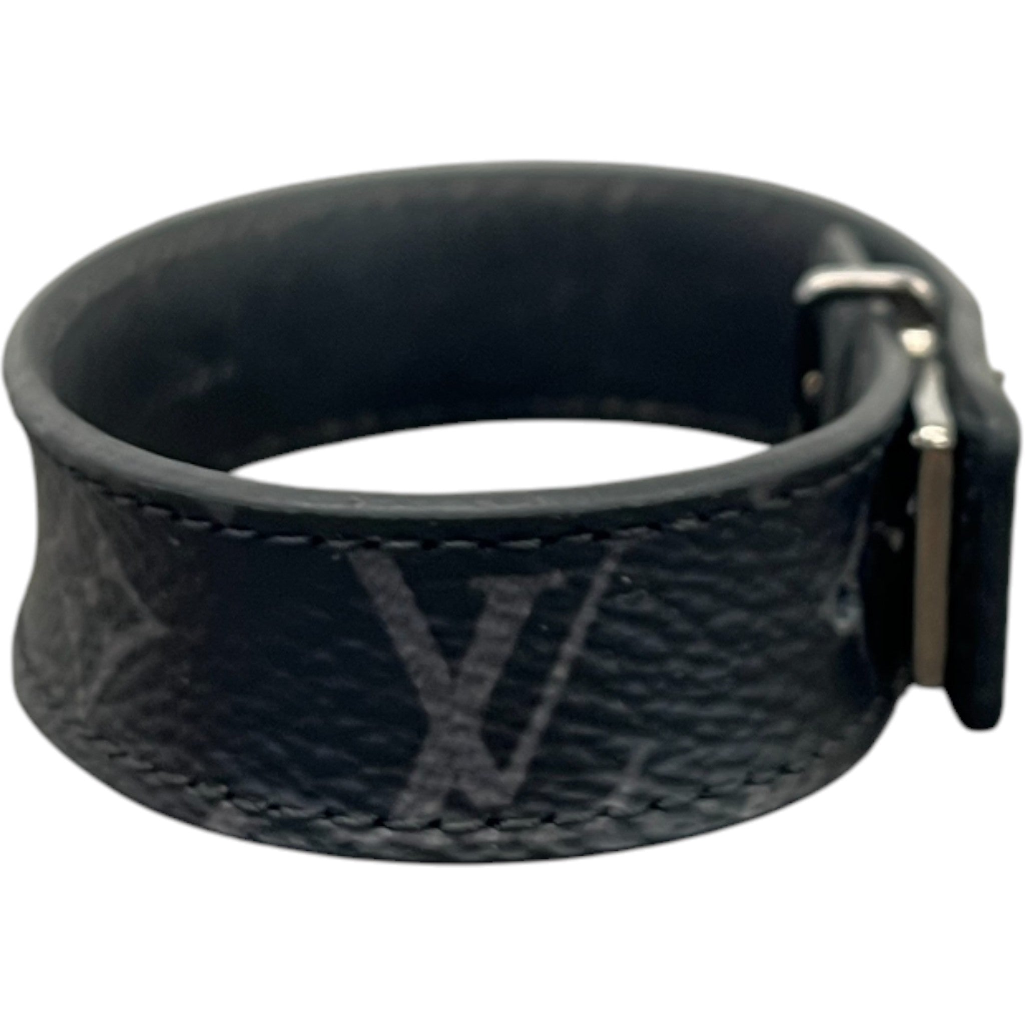 Men's Slim Monogram Eclipse Bracelet Black