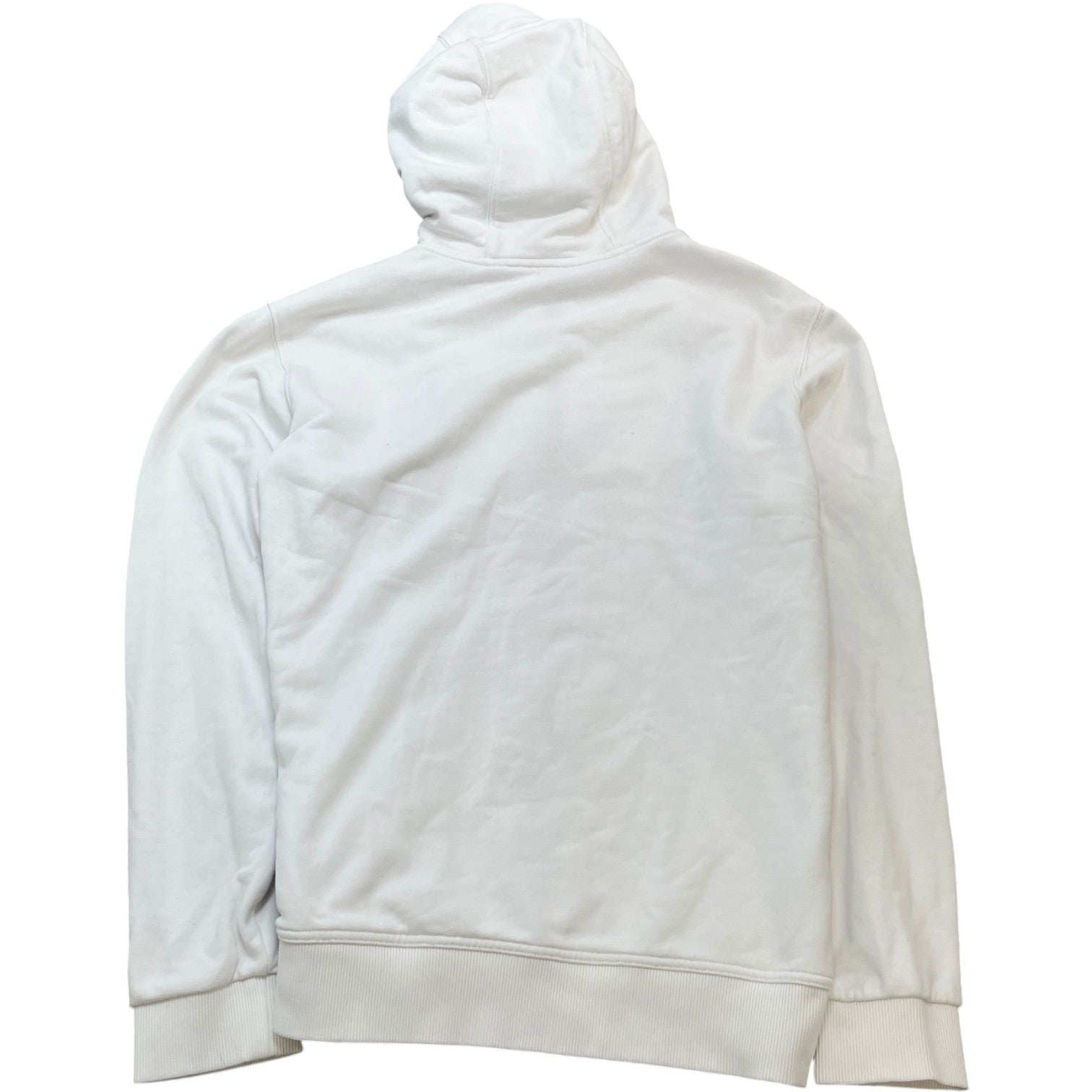 Men's Embroidered Logo Hoodie White Size M