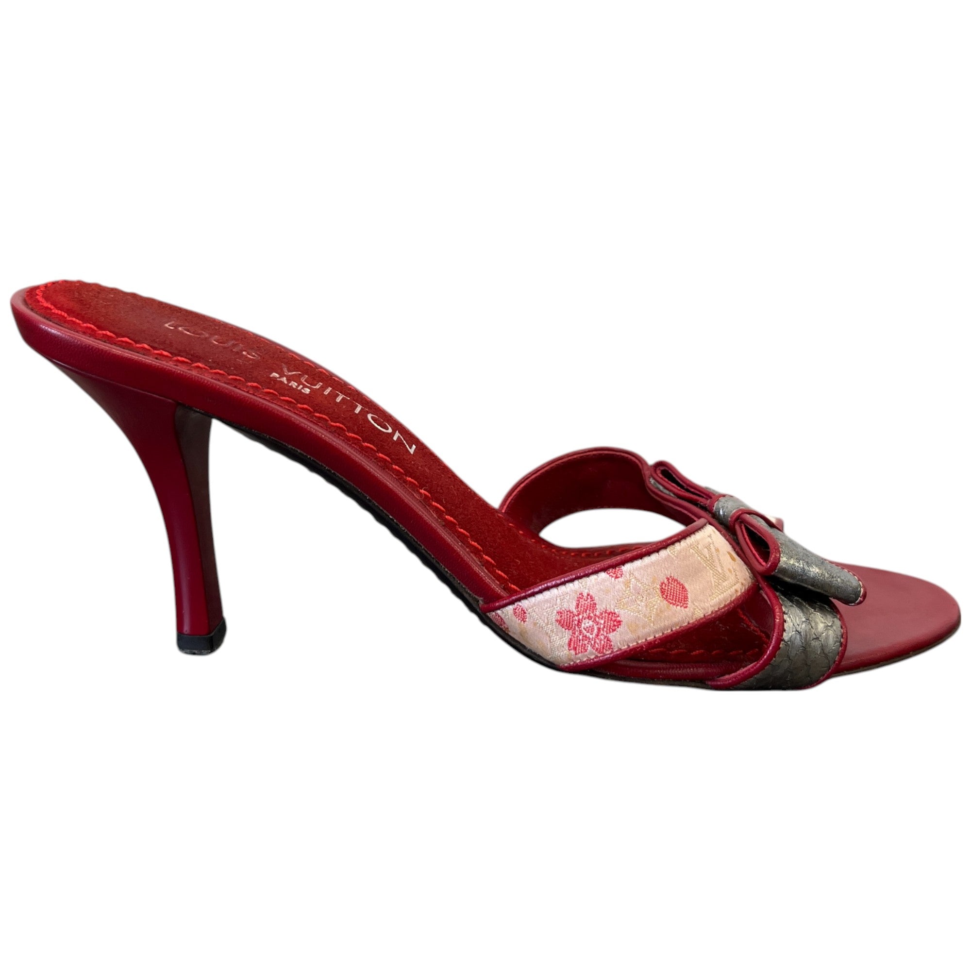 Women's Takashi Murakami Monogram Cherry Blossom Heels Red Size EU 37.5 / UK 4.5