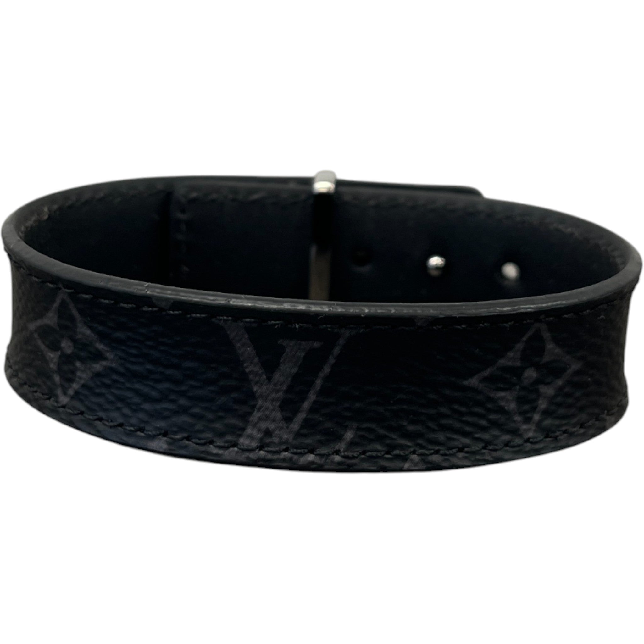 Men's Slim Monogram Eclipse Bracelet Black