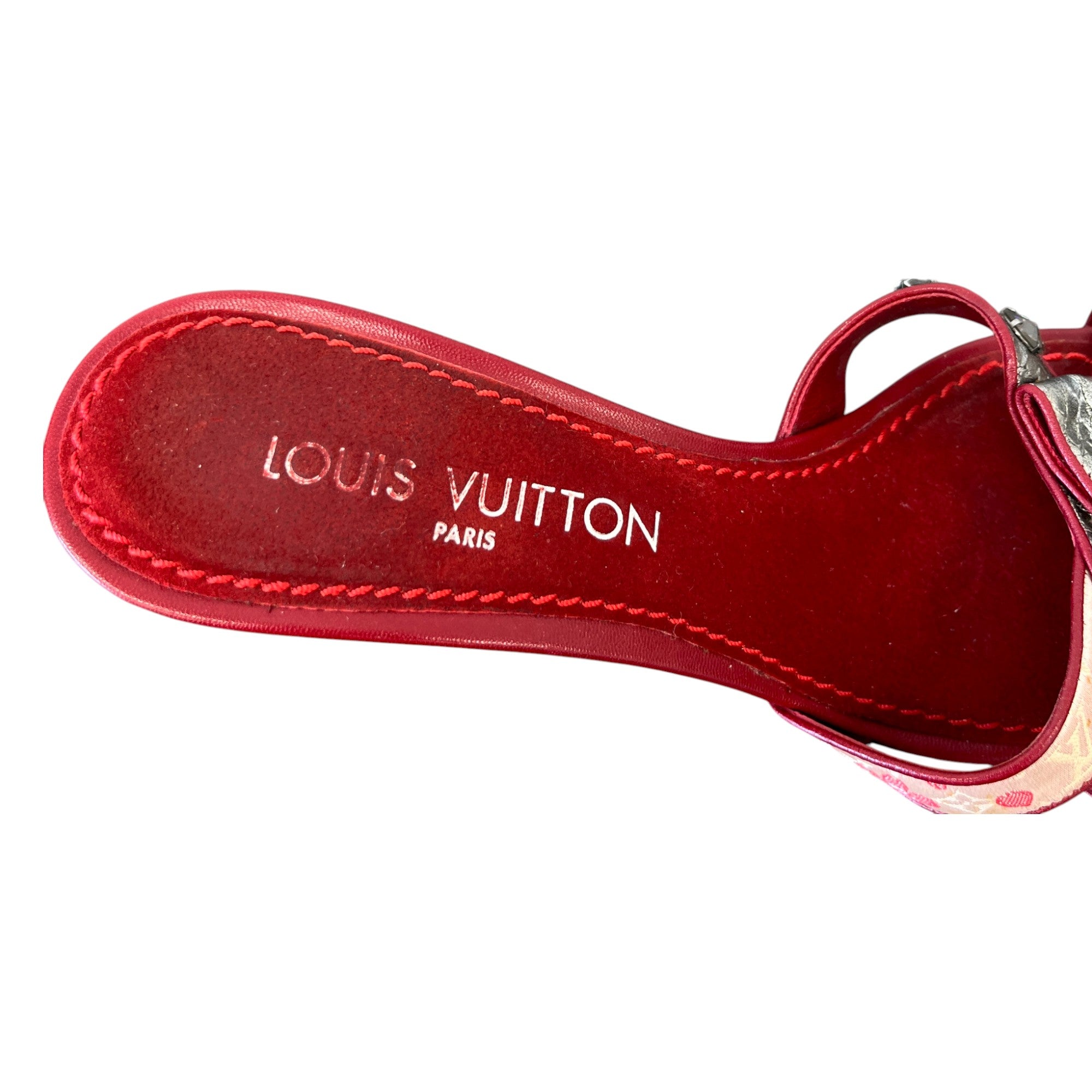 Women's Takashi Murakami Monogram Cherry Blossom Heels Red Size EU 37.5 / UK 4.5