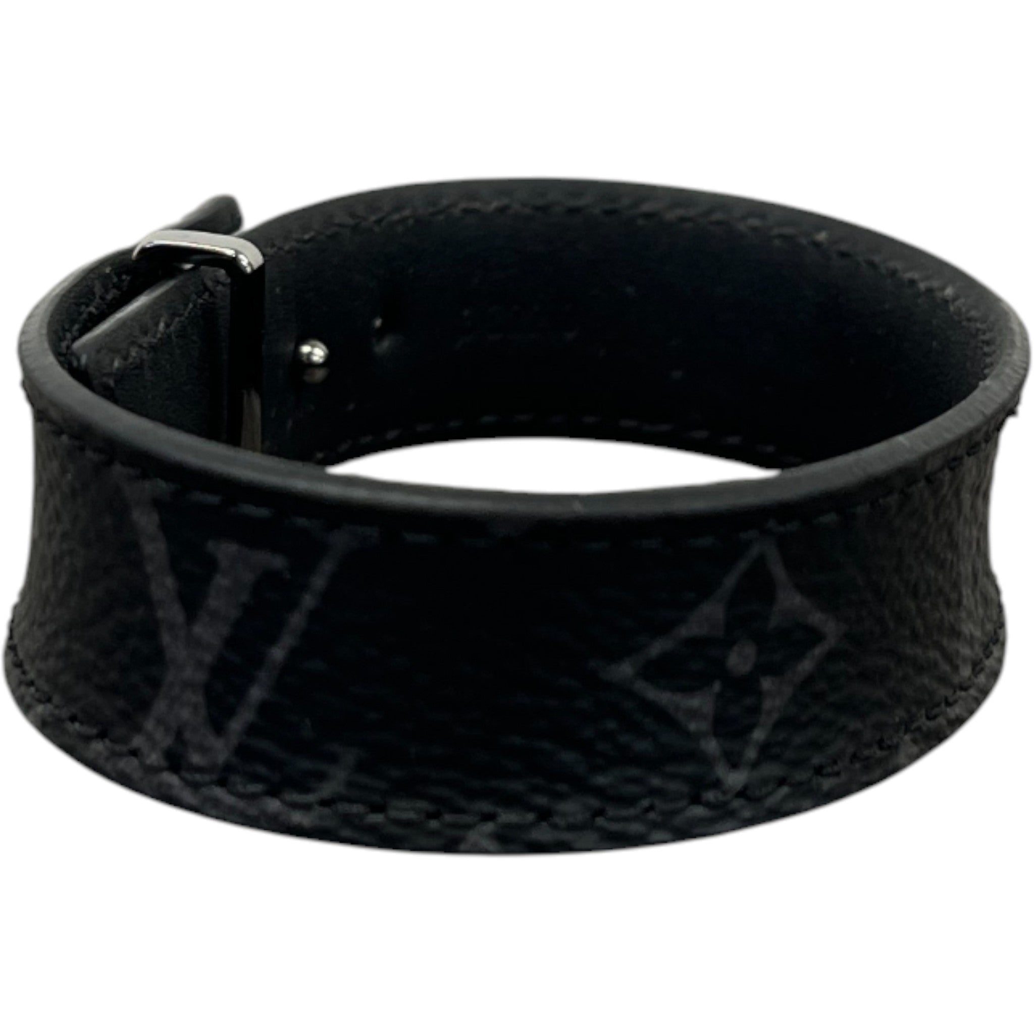 Men's Slim Monogram Eclipse Bracelet Black
