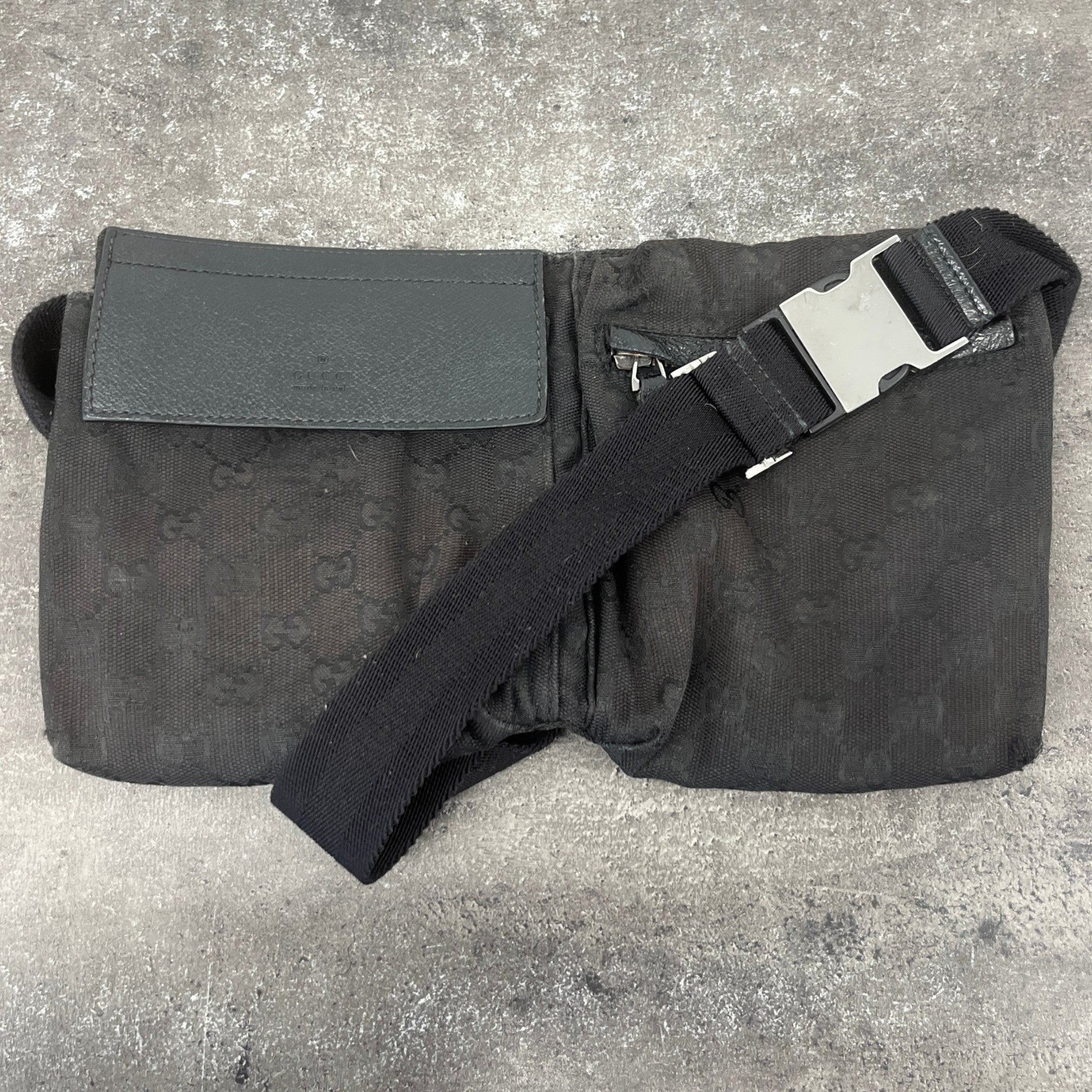 Men's Gg Supreme Belt Bag Black