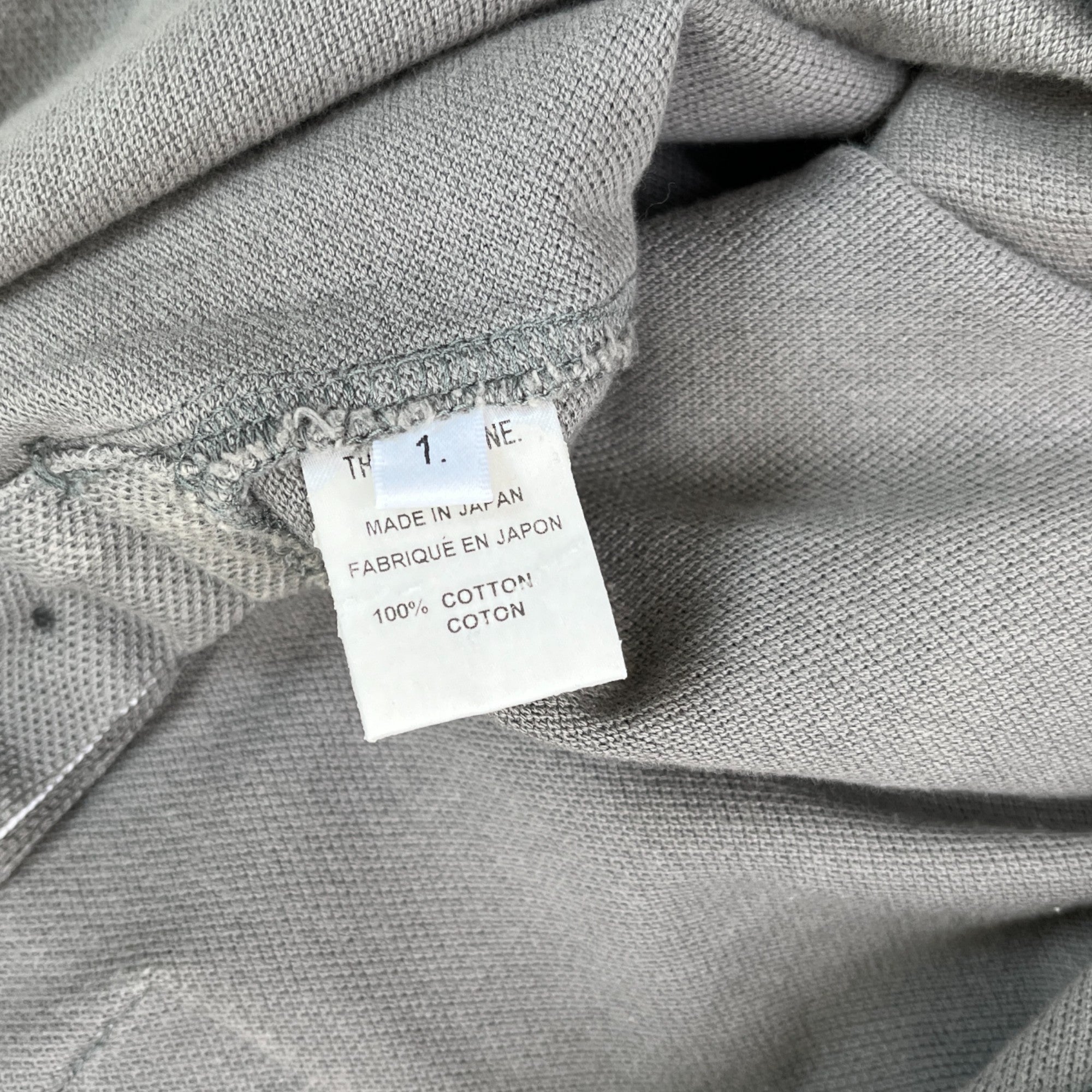 Men's Logo Patch Polo Shirt Grey Size S