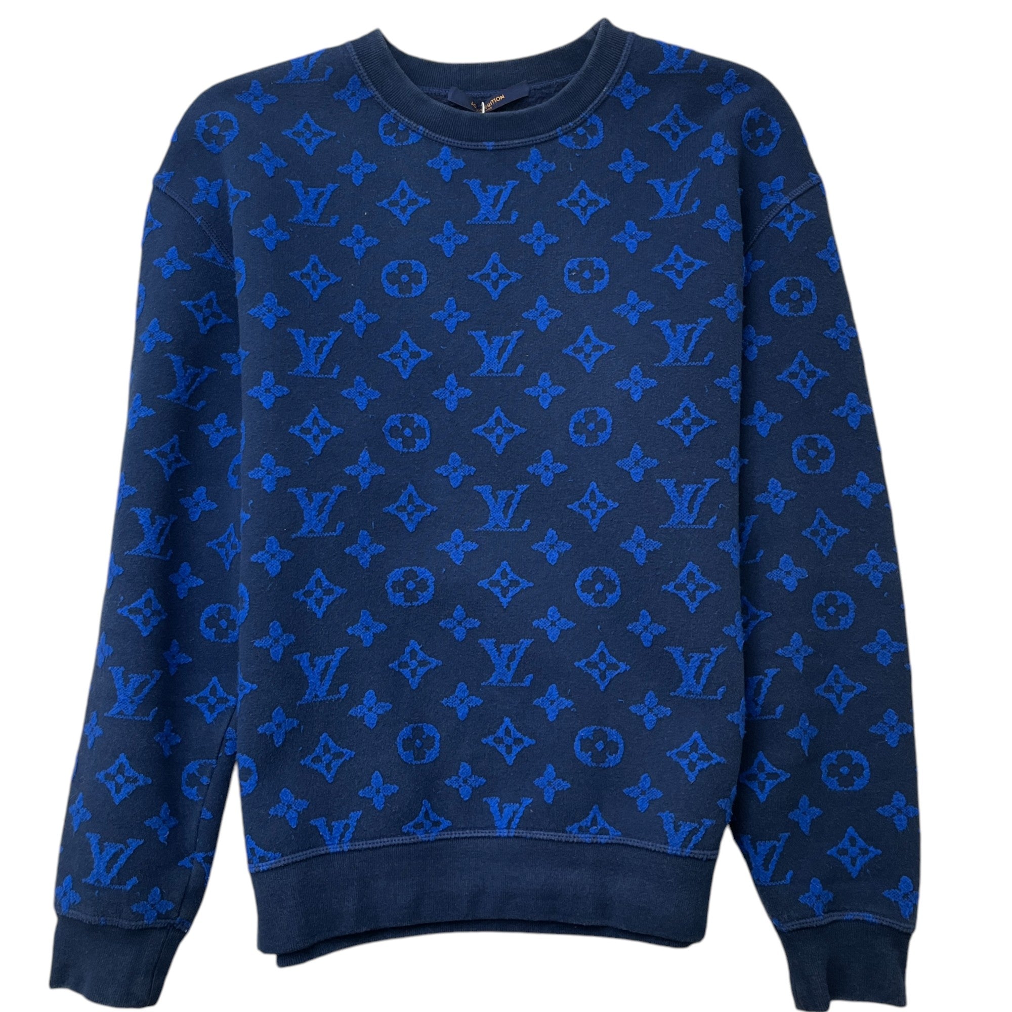 Men's Monogram Sweatshirt Blue Size XS