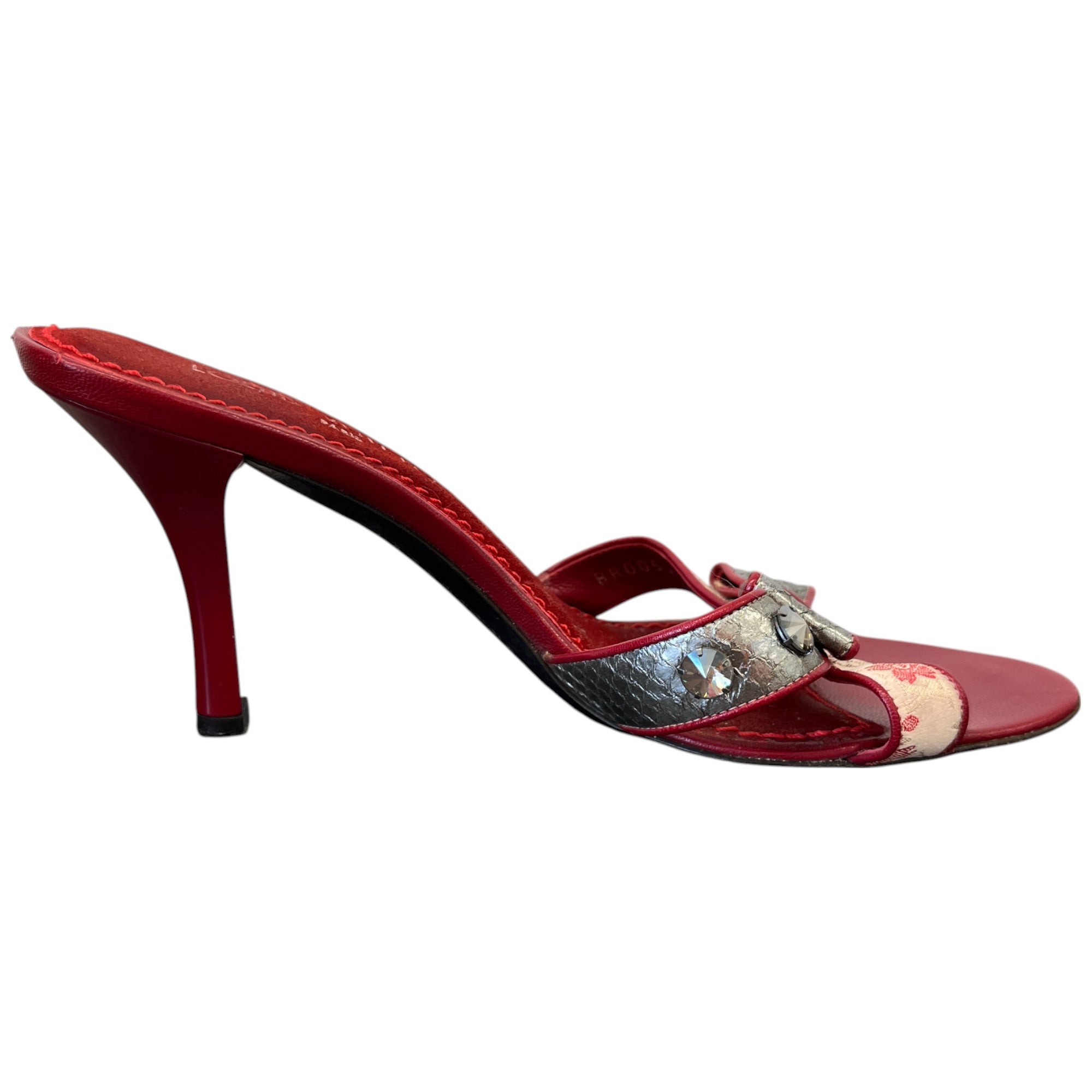 Women's Takashi Murakami Monogram Cherry Blossom Heels Red Size EU 37.5 / UK 4.5