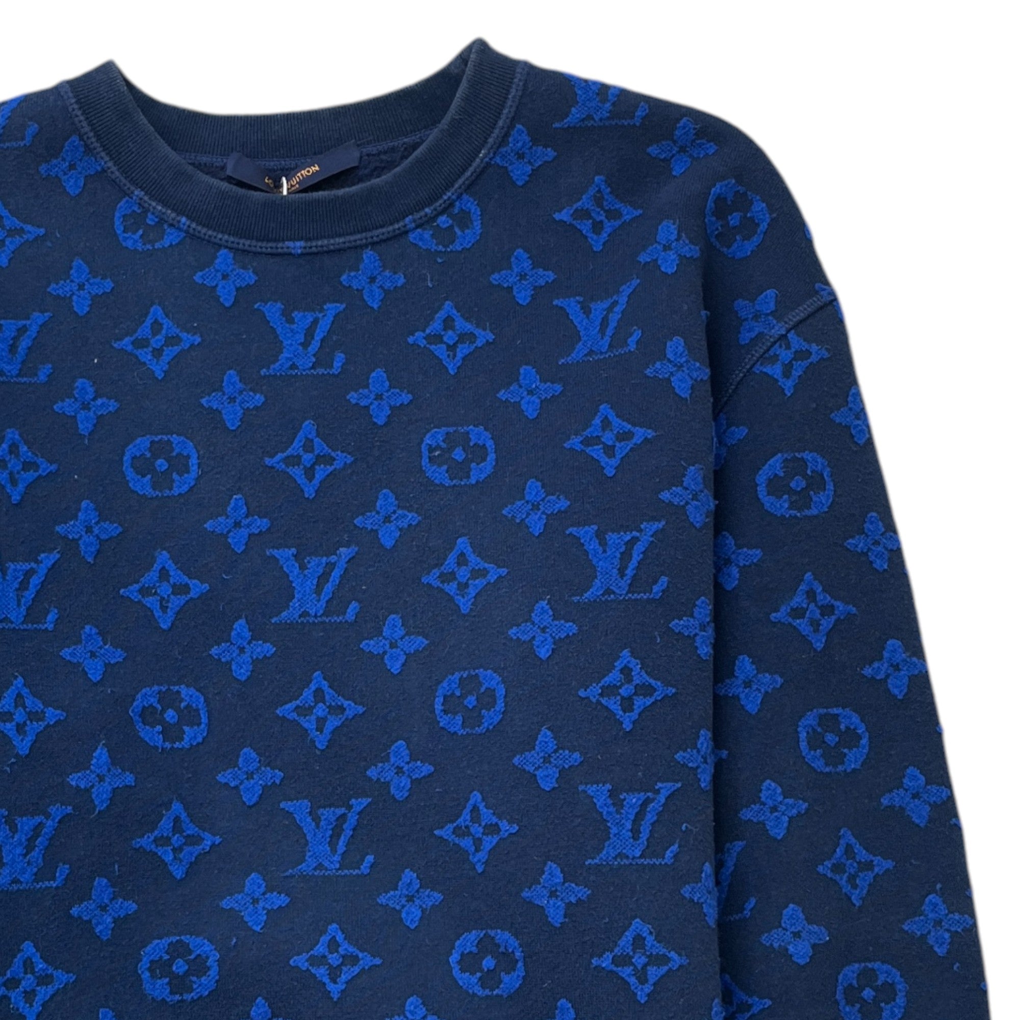 Men's Monogram Sweatshirt Blue Size XS