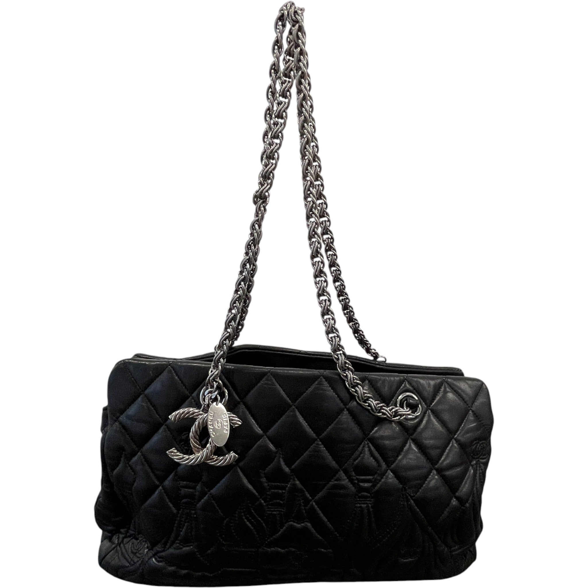 Women's Paris-Moscow Red Square Tote Handbag Black