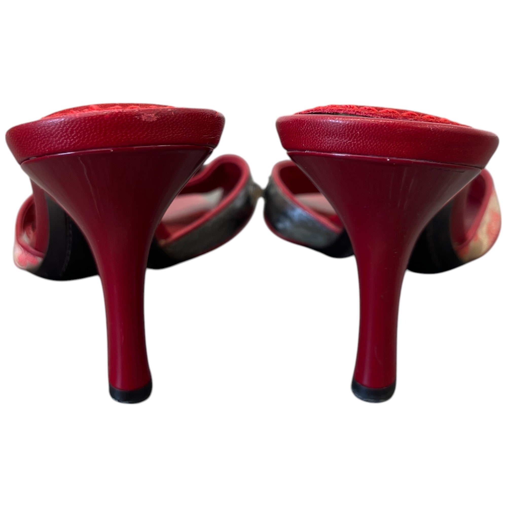 Women's Takashi Murakami Monogram Cherry Blossom Heels Red Size EU 37.5 / UK 4.5