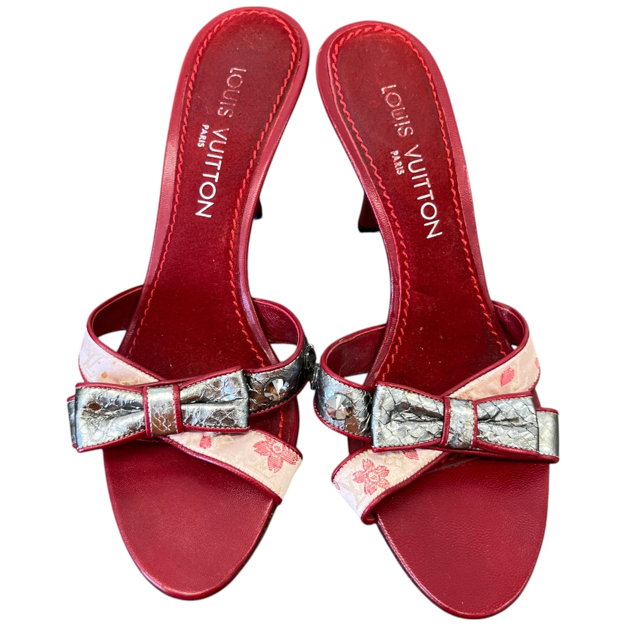 Women's Takashi Murakami Monogram Cherry Blossom Heels Red Size EU 37.5 / UK 4.5