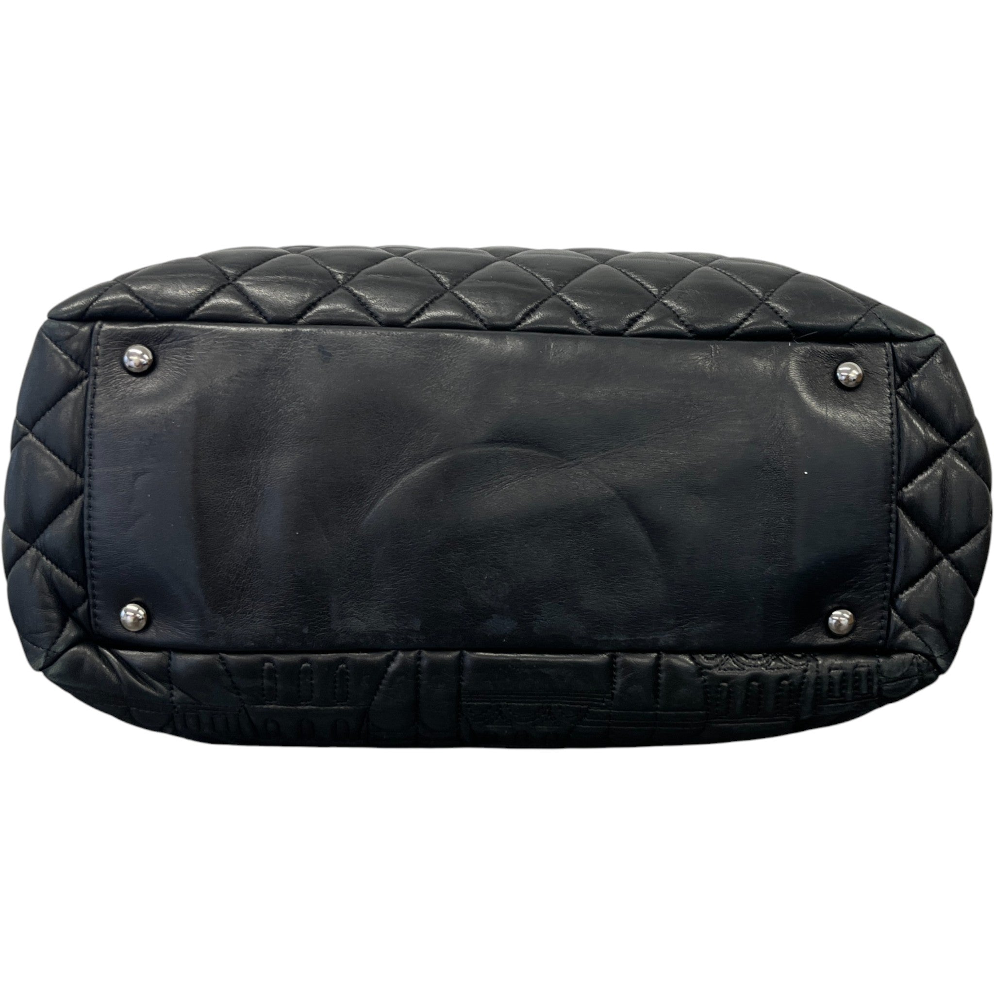 Women's Paris-Moscow Red Square Tote Handbag Black