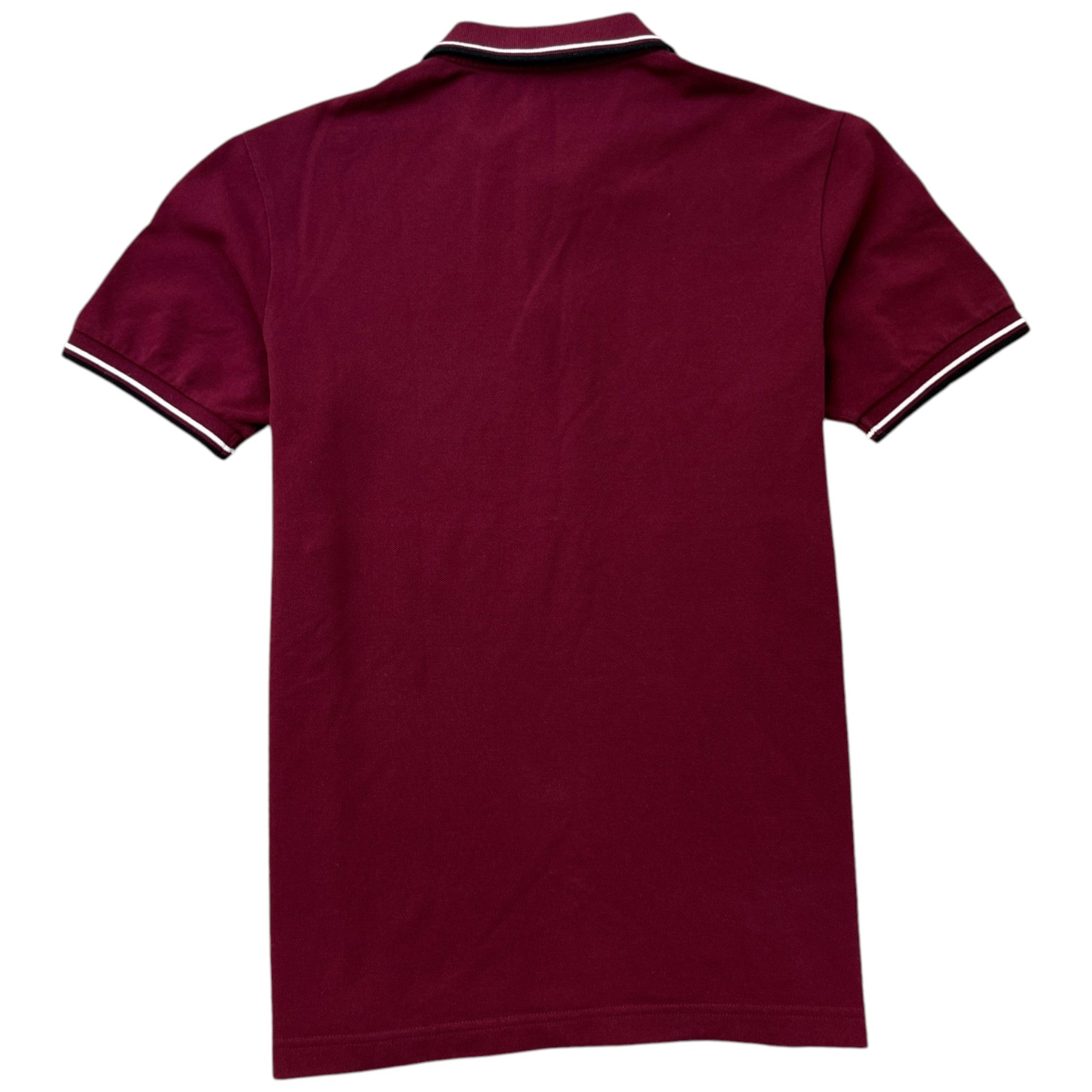 Men's Rubber Logo Polo Shirt Burgundy Size L